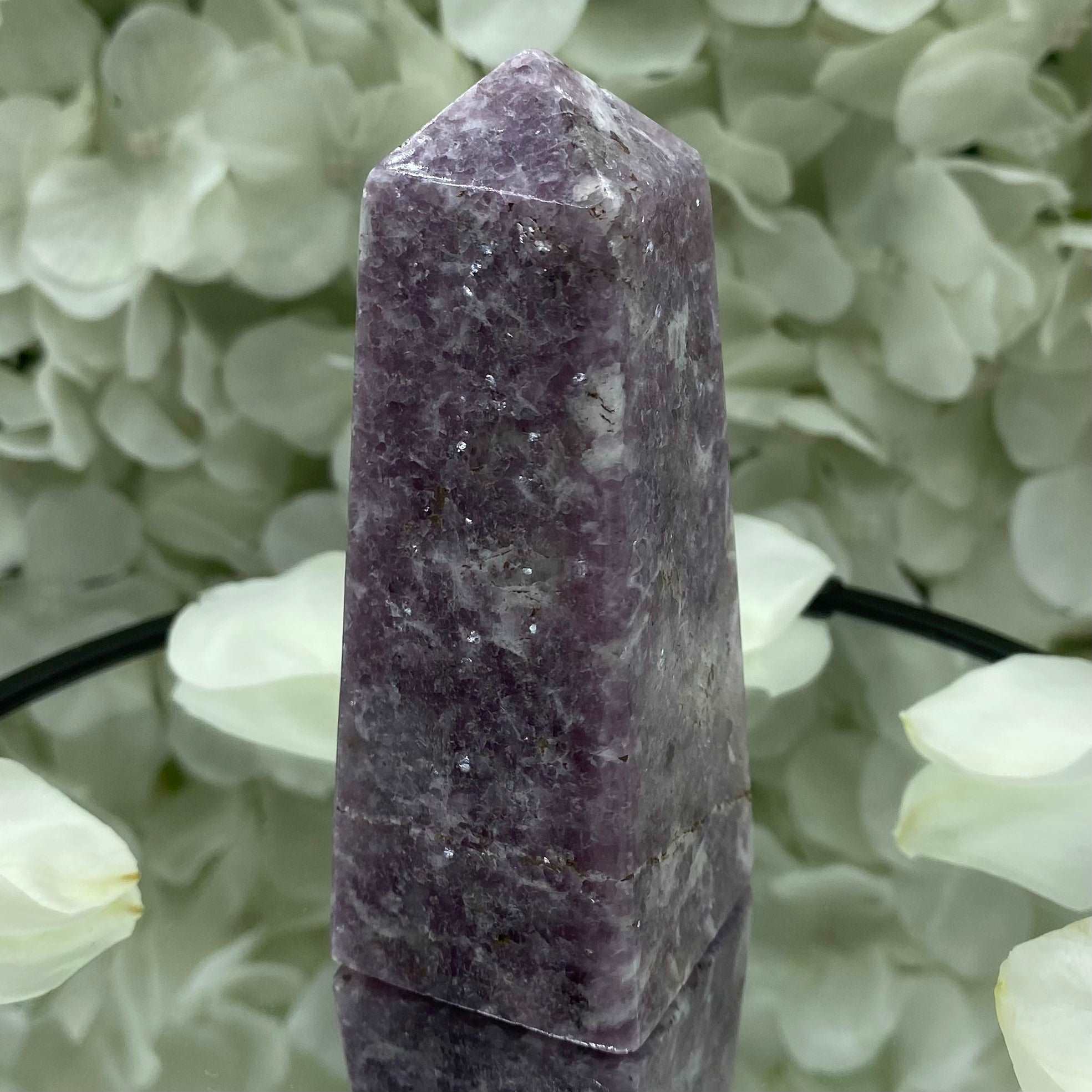 Lepidolite Obelisk - Transmutation & Happiness Crystals