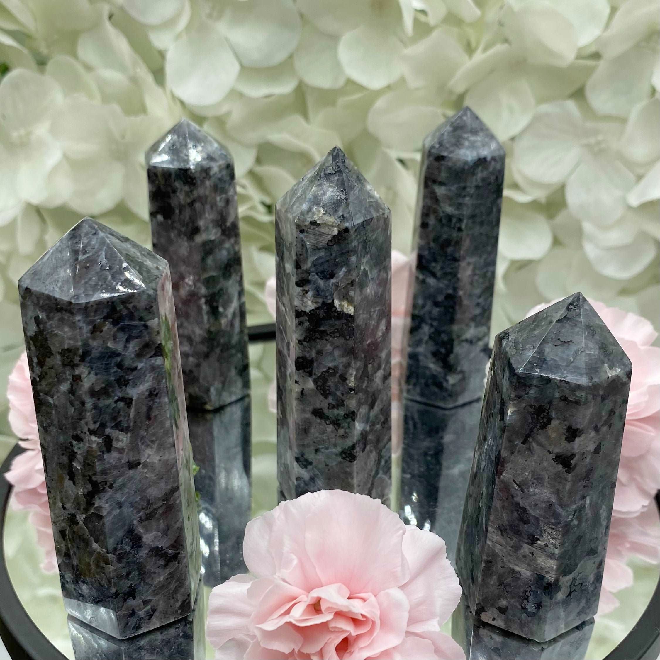 Larvikite Point Crystals