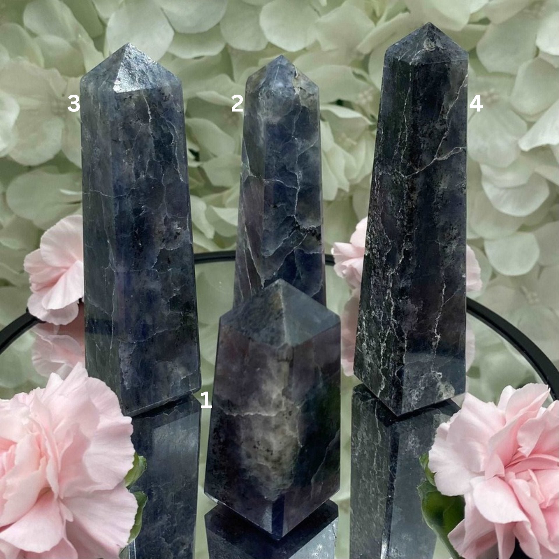 Iolite (Water Saphire) Obelisk - Psychic Abilities & Self-Awareness Crystals