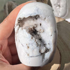 Druzy Snow Agate Freeform 8.5cm x 6cm Crystals