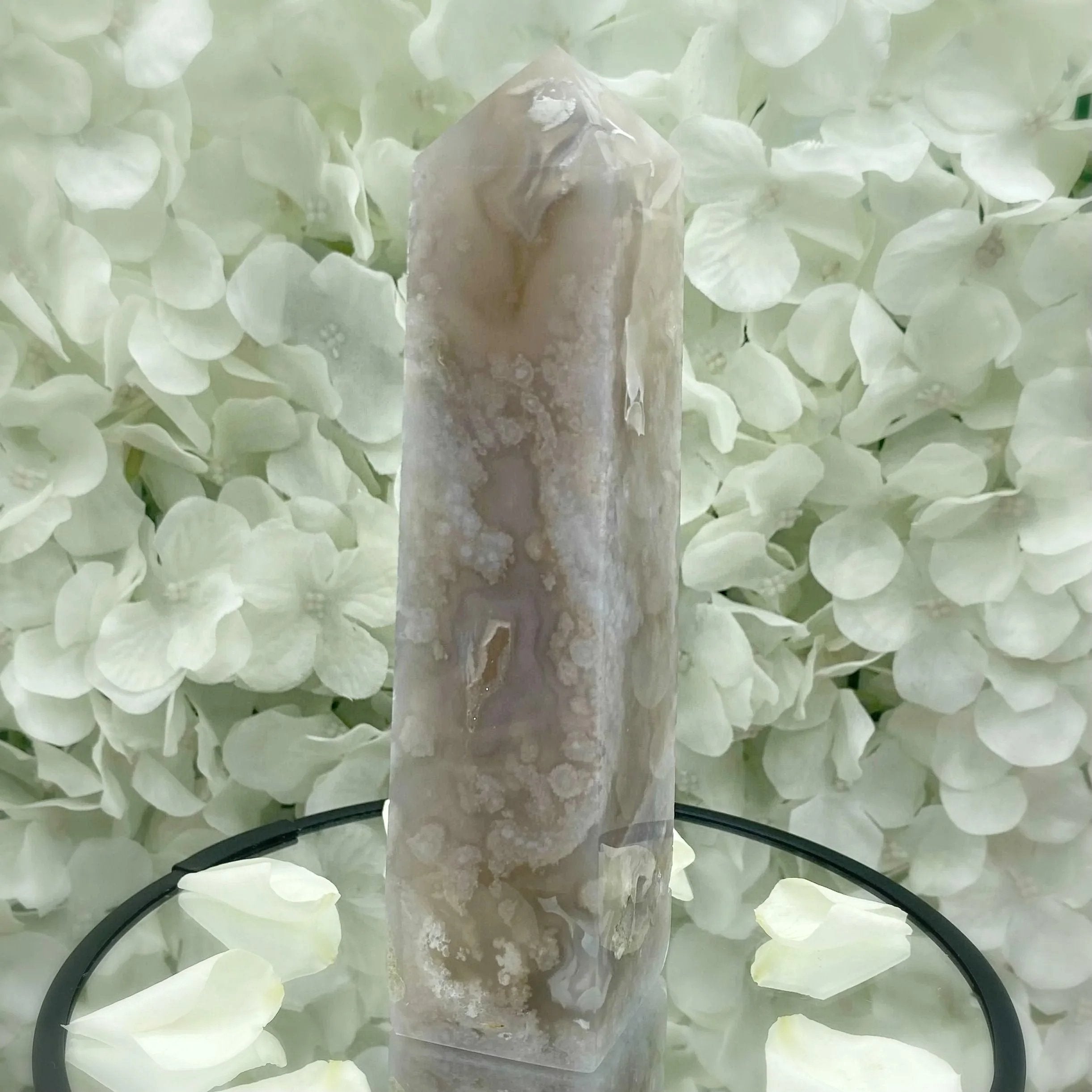 Flower Agate Point - Creativity & Self-Discovery 1- 15.6cm Crystals