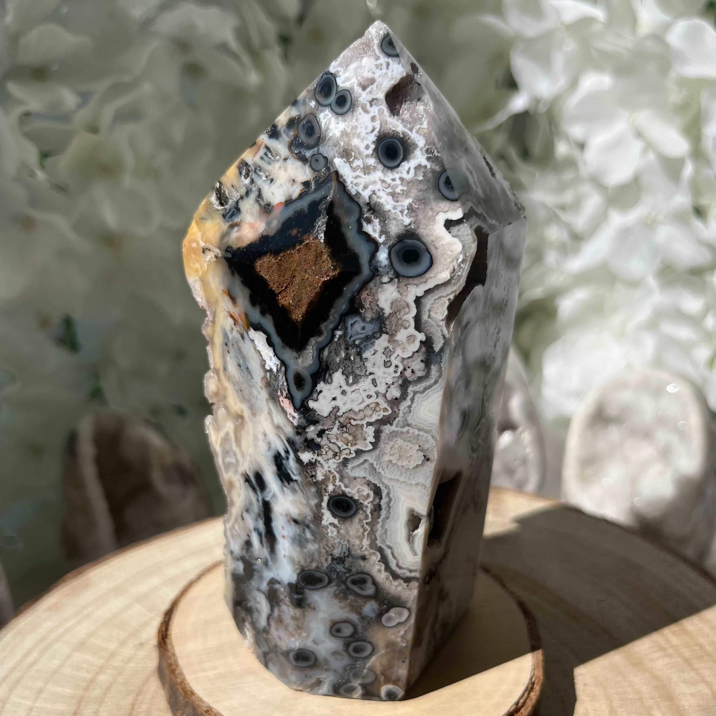 Agate Drusy Polished Point- Balance & Harmony Crystals