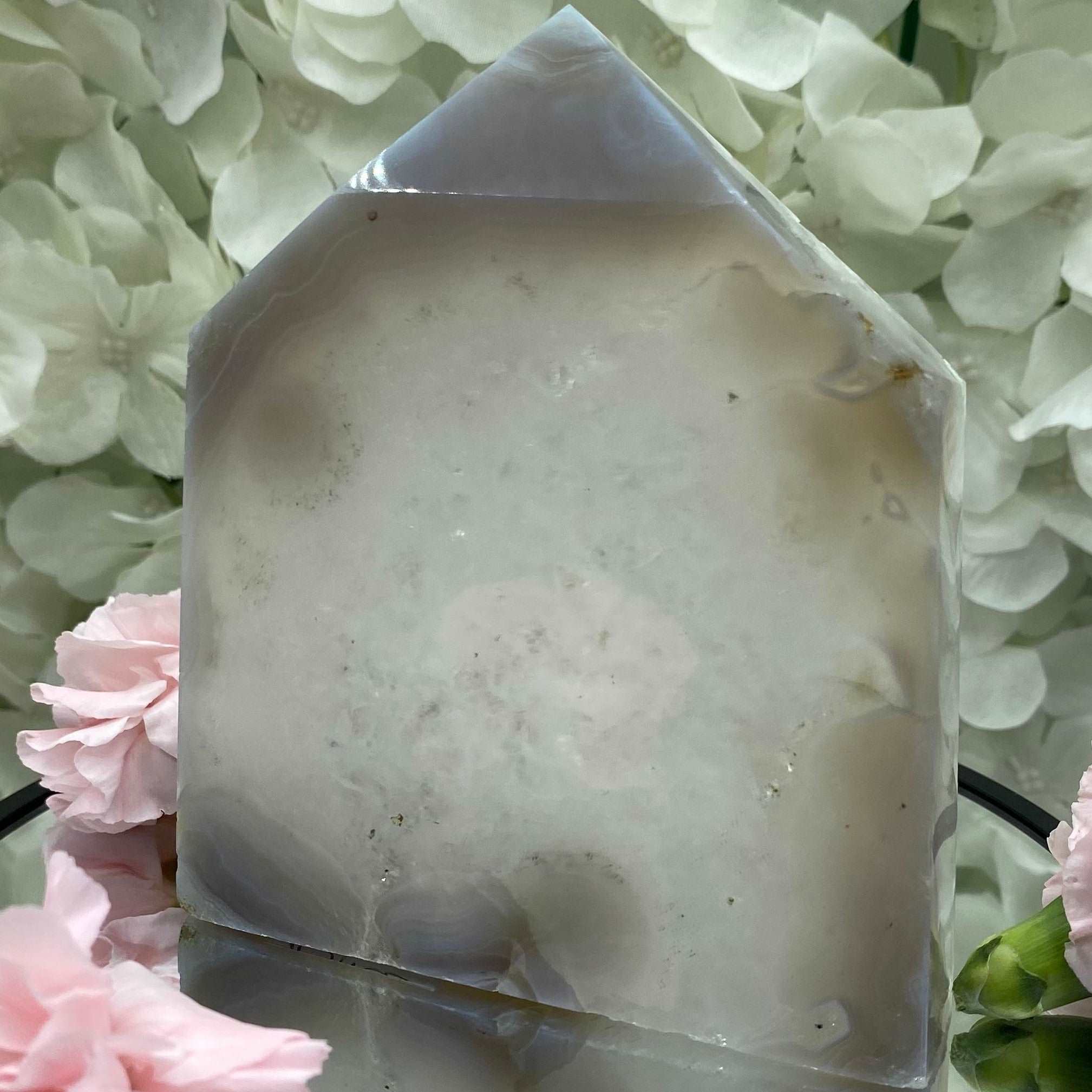 Agate Obelisk Drusy Tower - Balance & Harmony Crystals