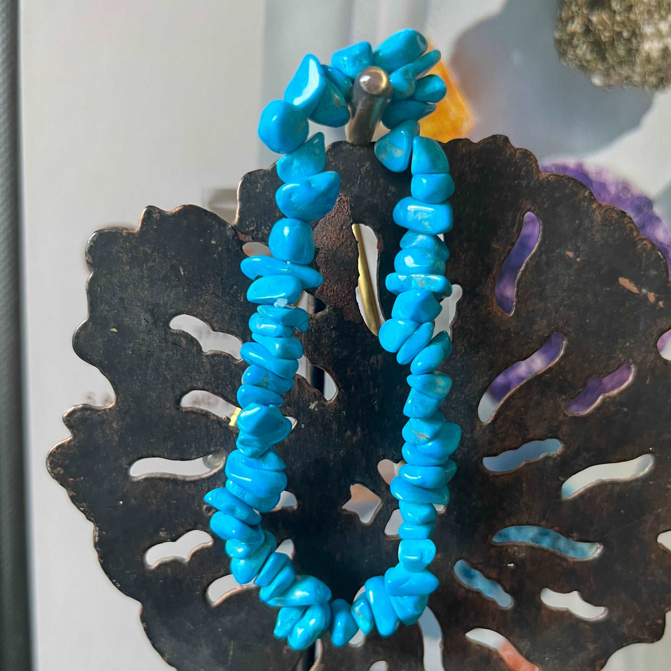 Crystal Chip Bracelets Blue Howlite Crystals