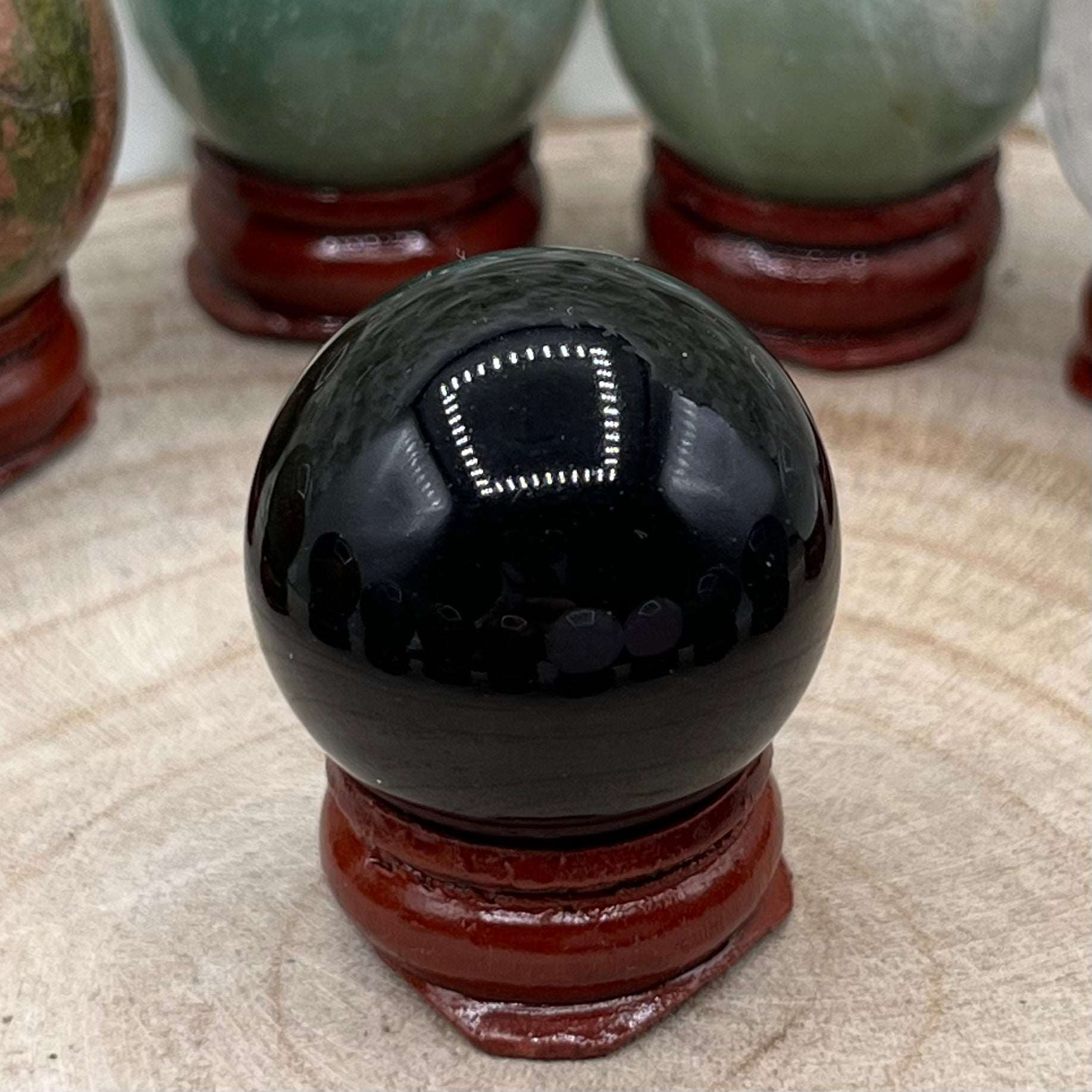 Crystal Spheres Obsidian Small- 3cm Crystals