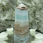 Caribbean Calcite Obelisk - Spiritual Growth & Self-Confidence Crystals