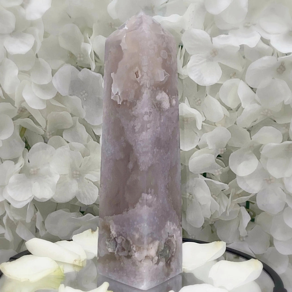 Flower Agate Point - Creativity & Self-Discovery Crystals