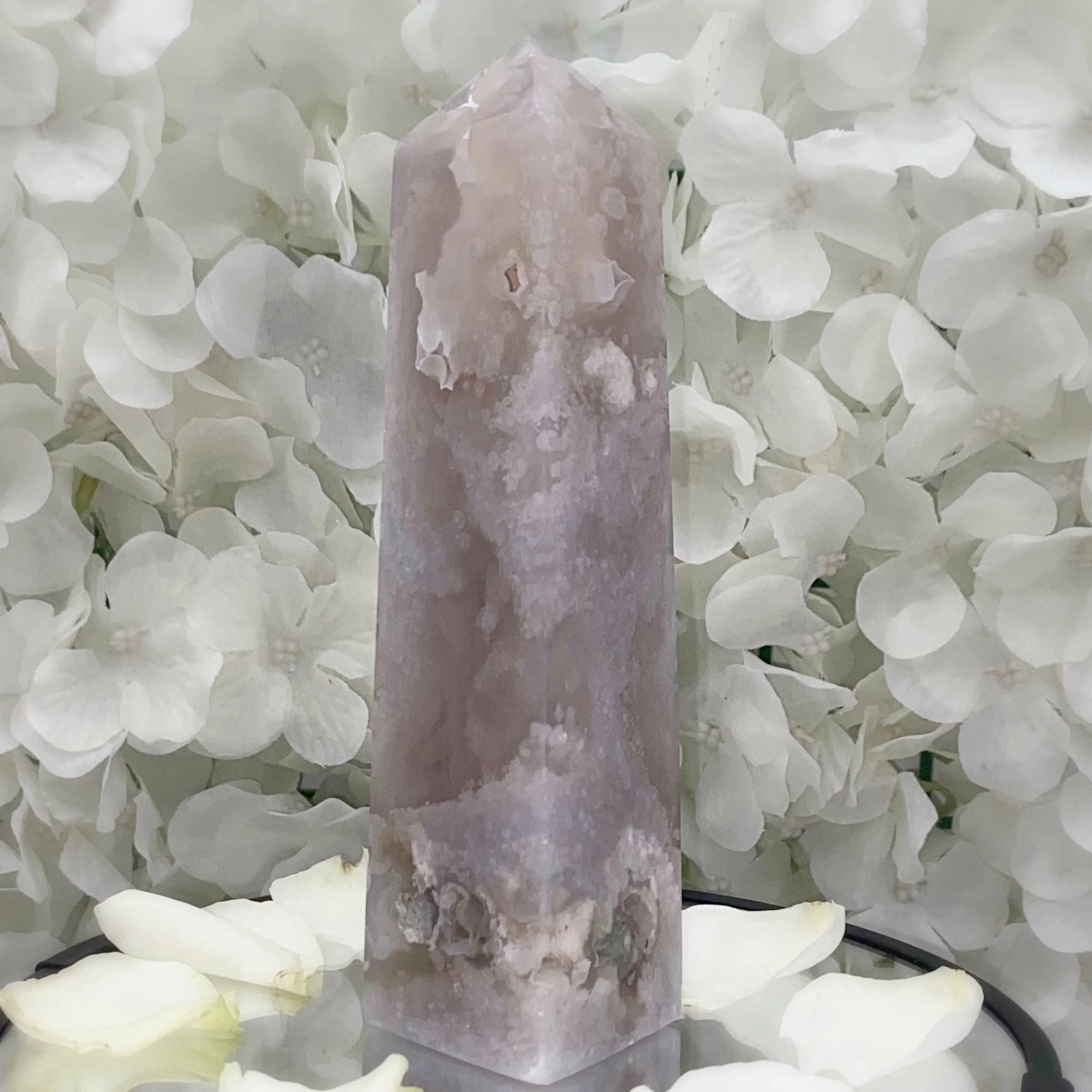 Flower Agate Point - Creativity & Self-Discovery Crystals