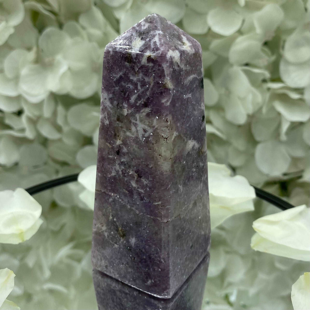 Lepidolite Obelisk - Transmutation & Happiness Crystals