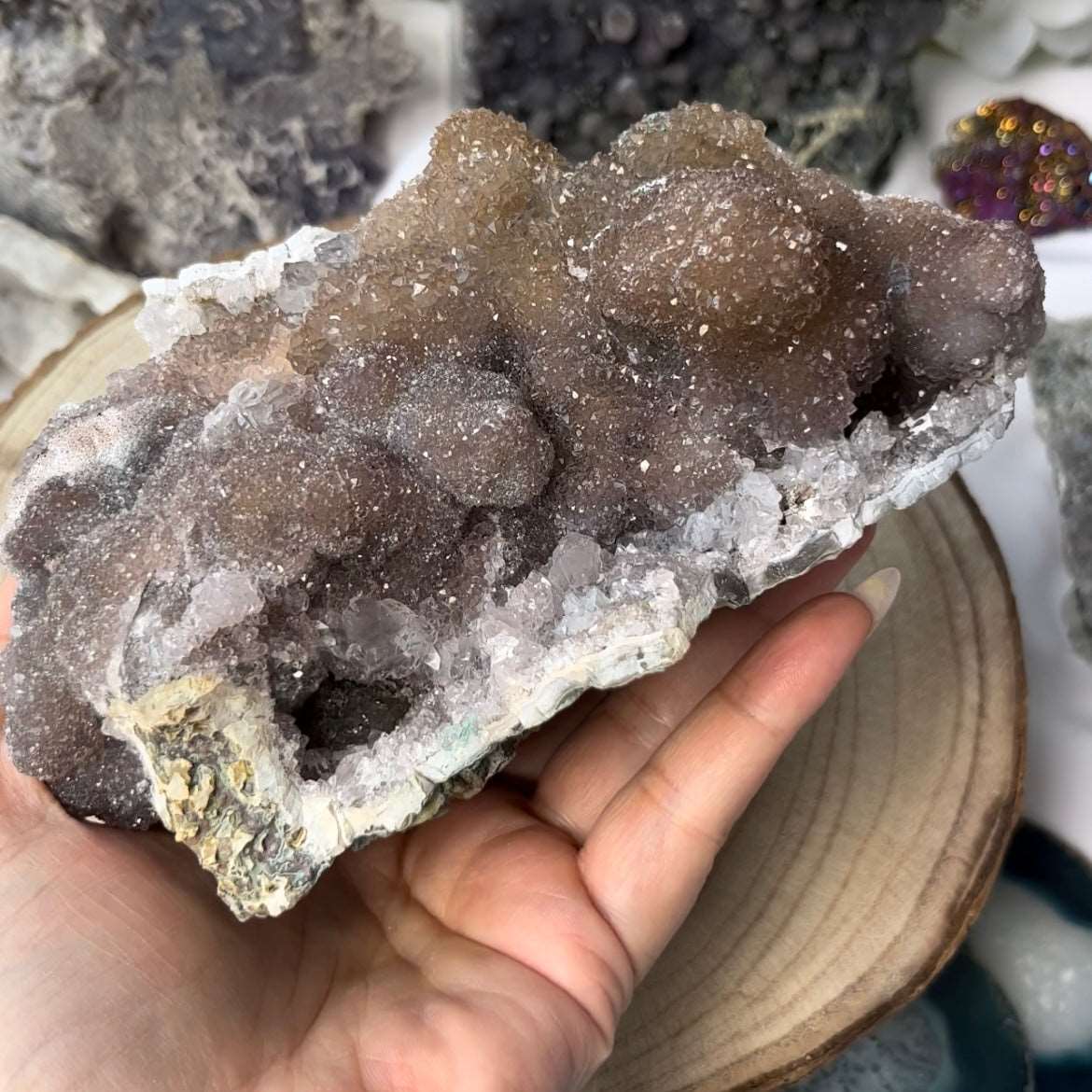 Flower Amethyst Druzy Cluster - Intuition & Spirituality Crystals