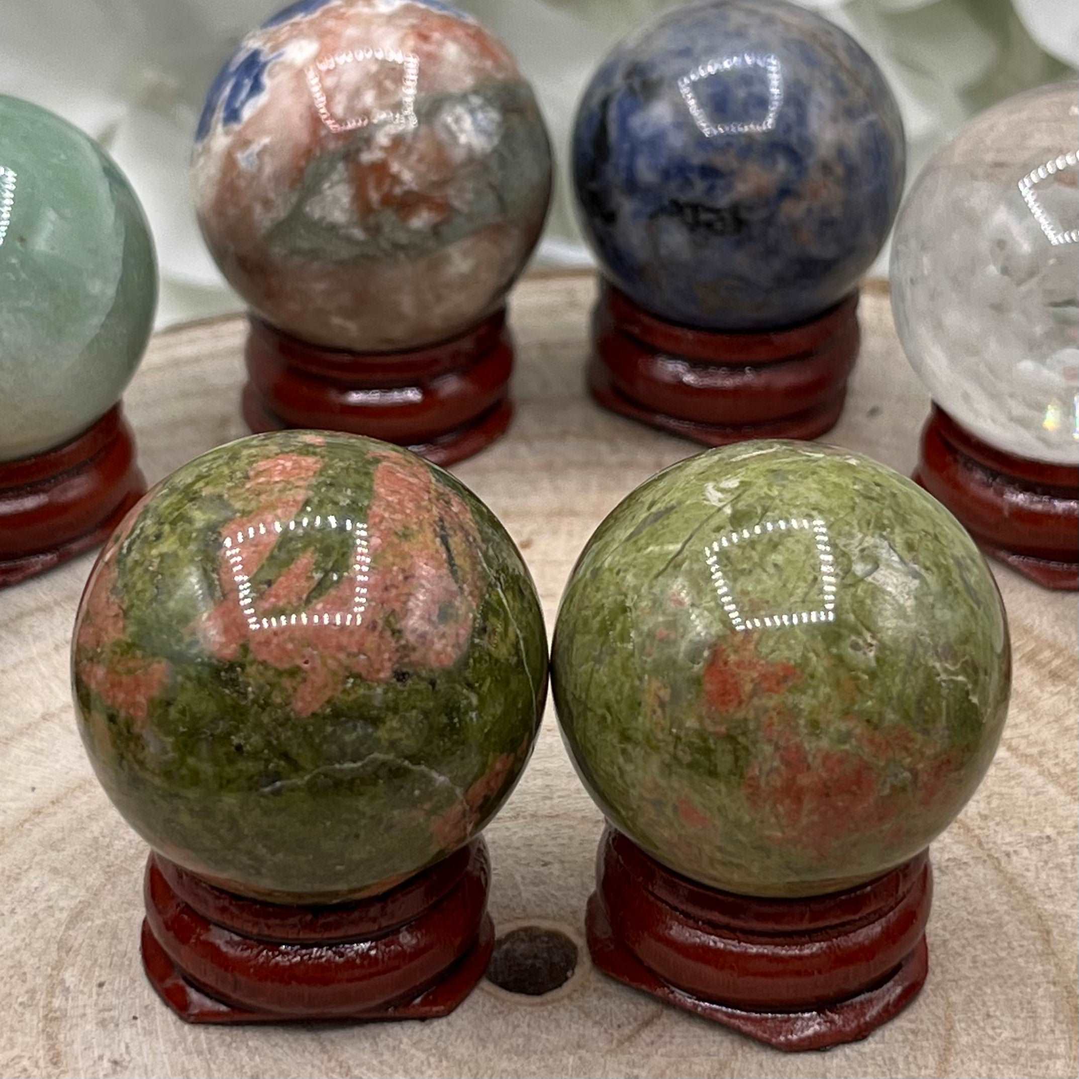 Crystal Spheres Unakite Small- 3cm Crystals