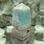 Caribbean Calcite Obelisk - Spiritual Growth & Self-Confidence Crystals