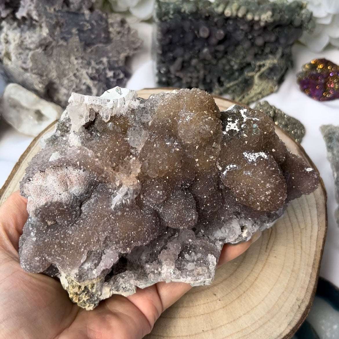 Flower Amethyst Druzy Cluster - Intuition & Spirituality Crystals
