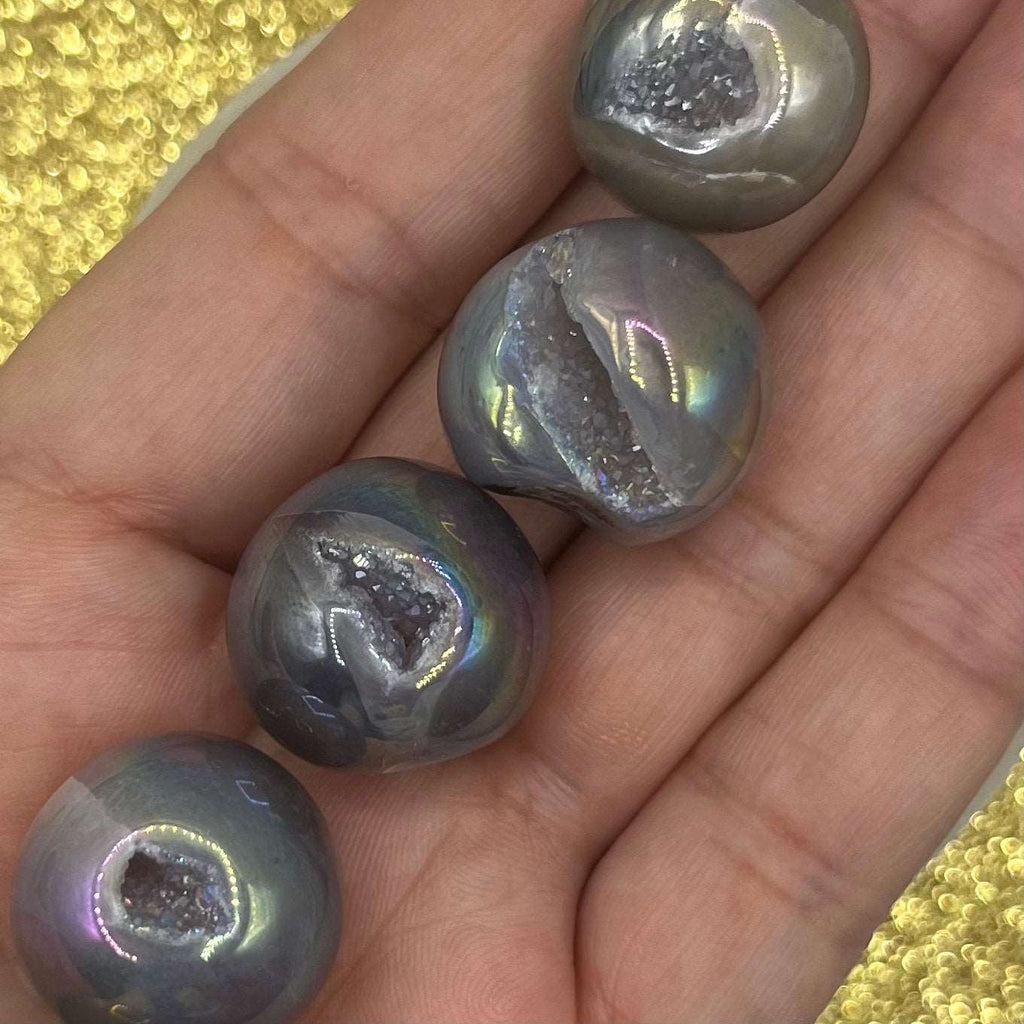 Mini Druzy Aura Agate Sphere Crystals