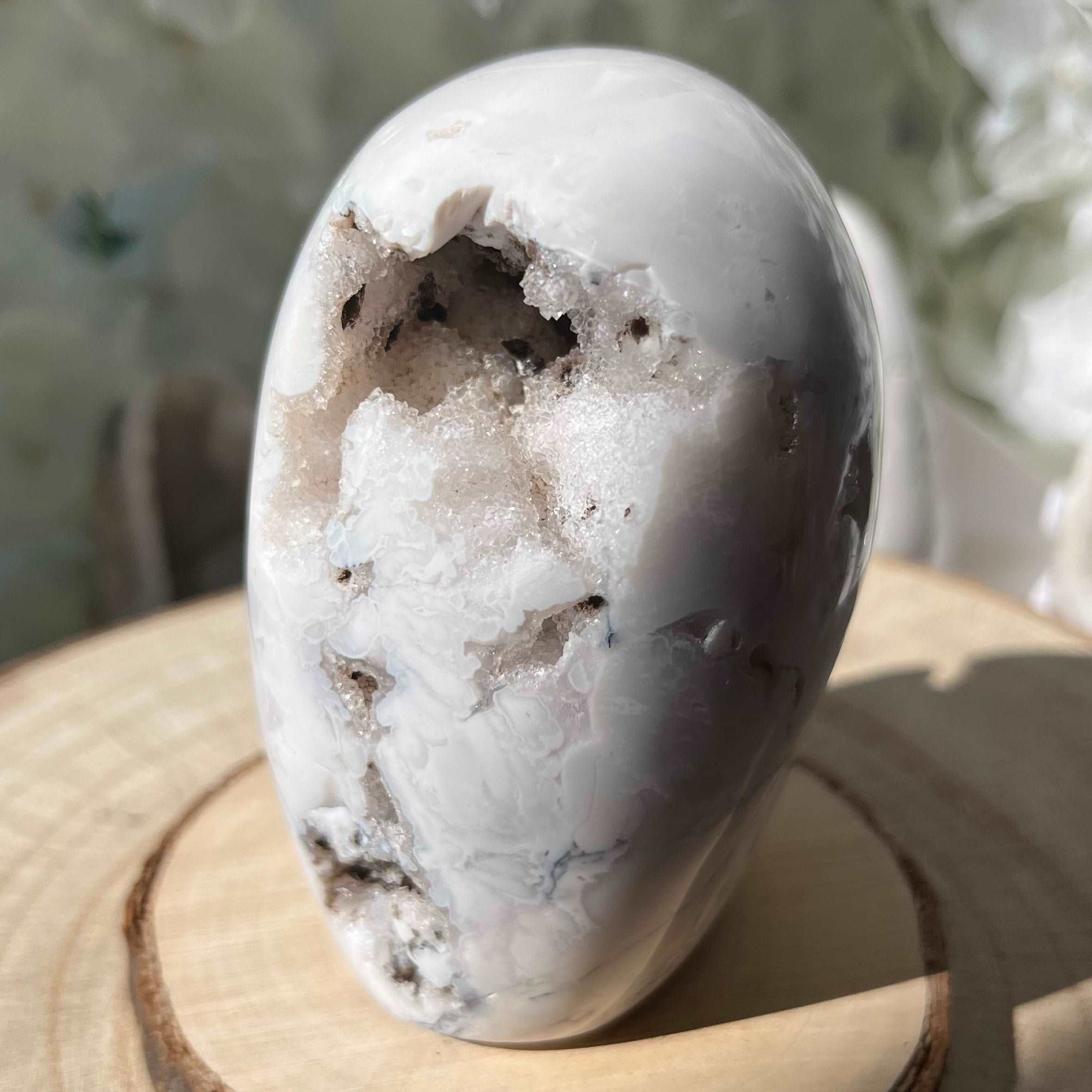 Druzy Snow Agate Freeform Crystals