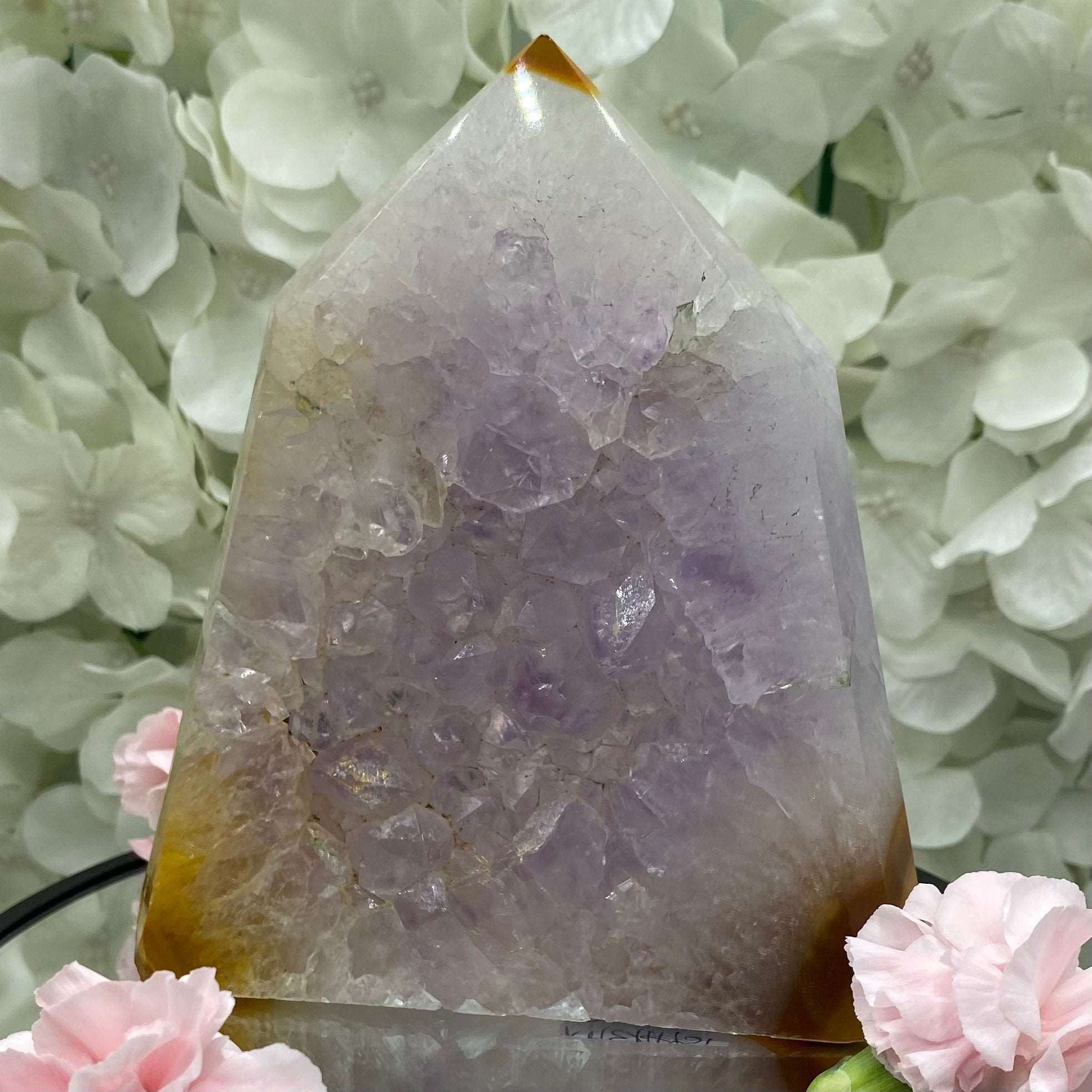 Amethyst Obelisk Drusy Tower - Spirituality & Transmutation Crystals