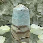 Caribbean Calcite Obelisk - Spiritual Growth & Self-Confidence Crystals