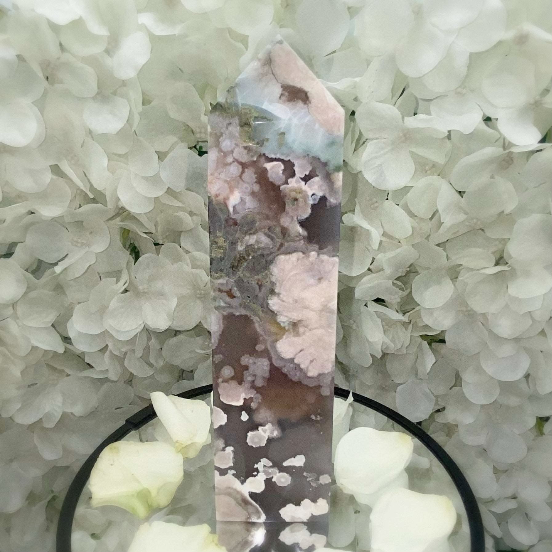 Flower Agate Point - Creativity & Self-Discovery 2- 18cm Crystals
