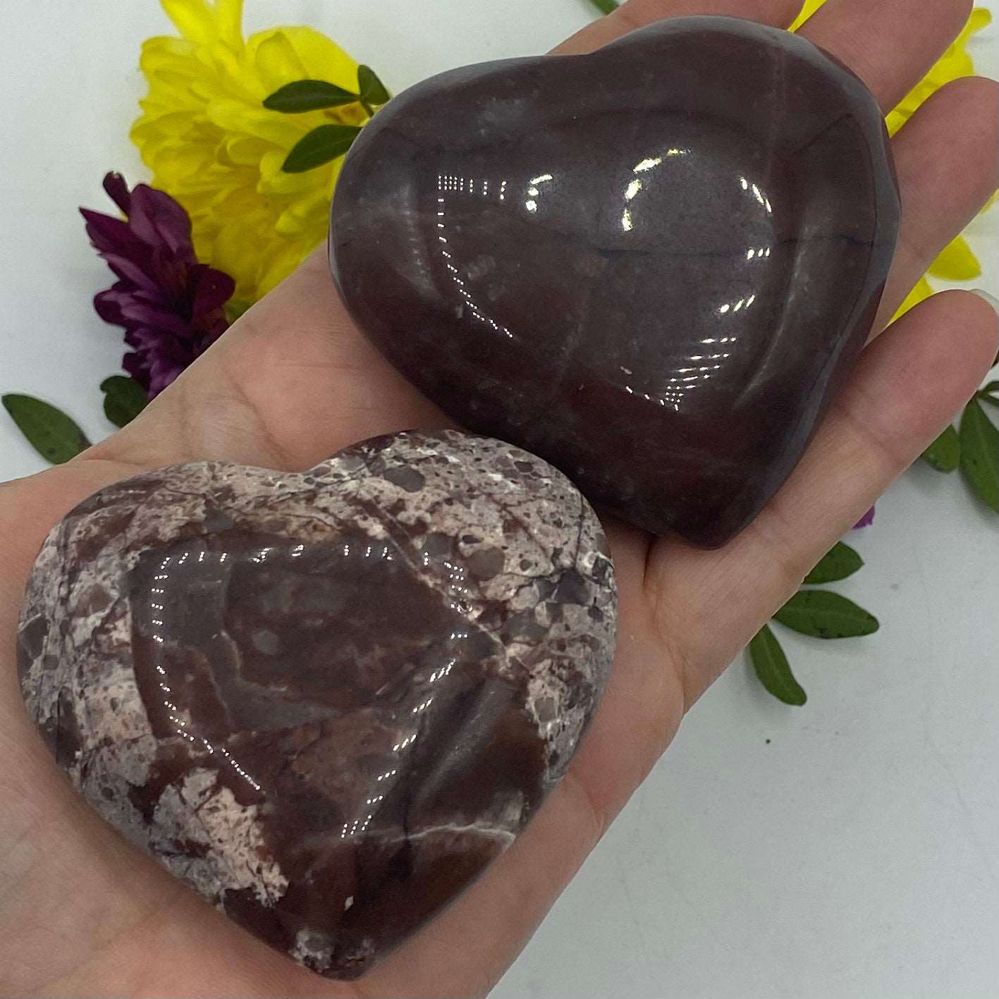 Guava Quartz Heart Crystals