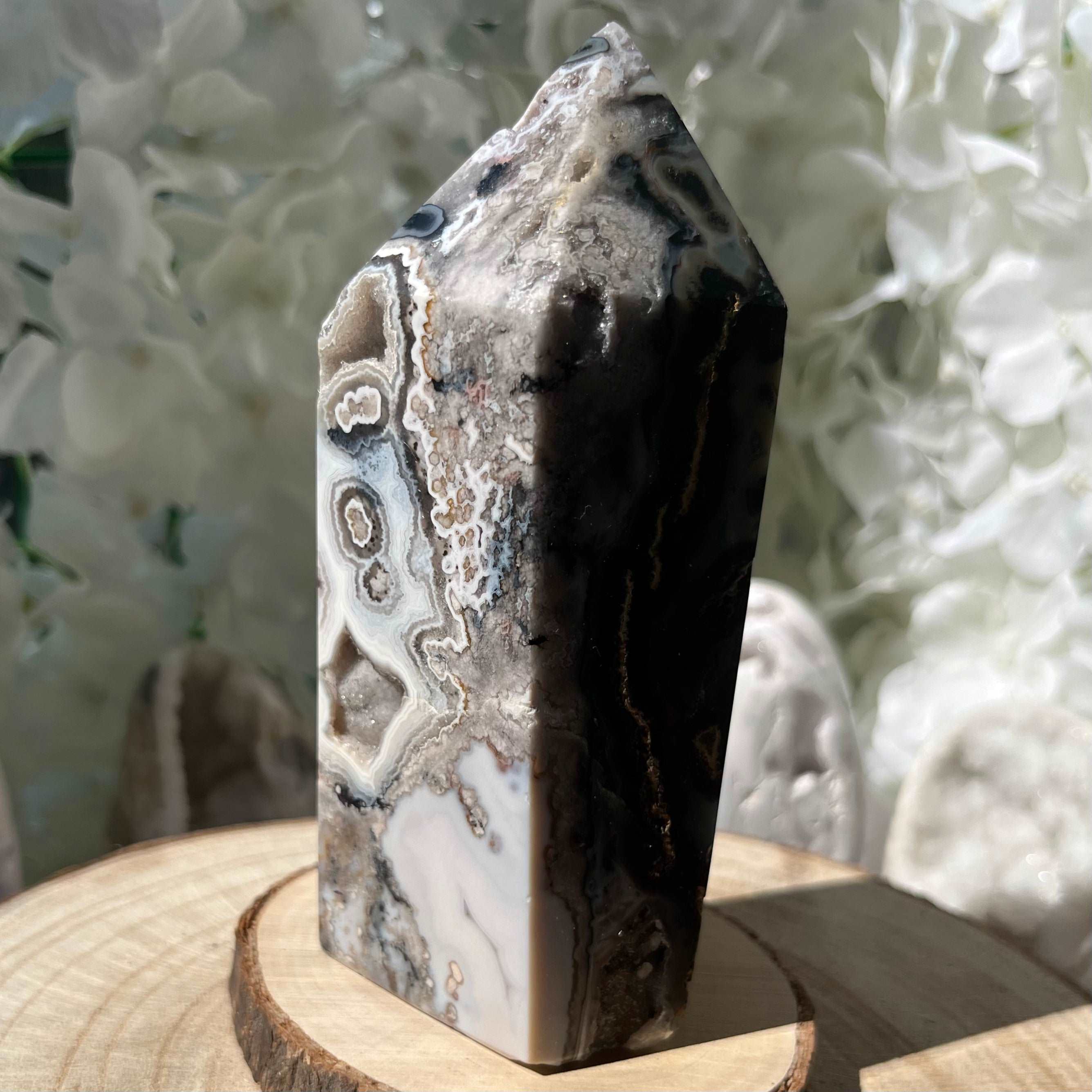 Agate Drusy Polished Point- Balance & Harmony Crystals