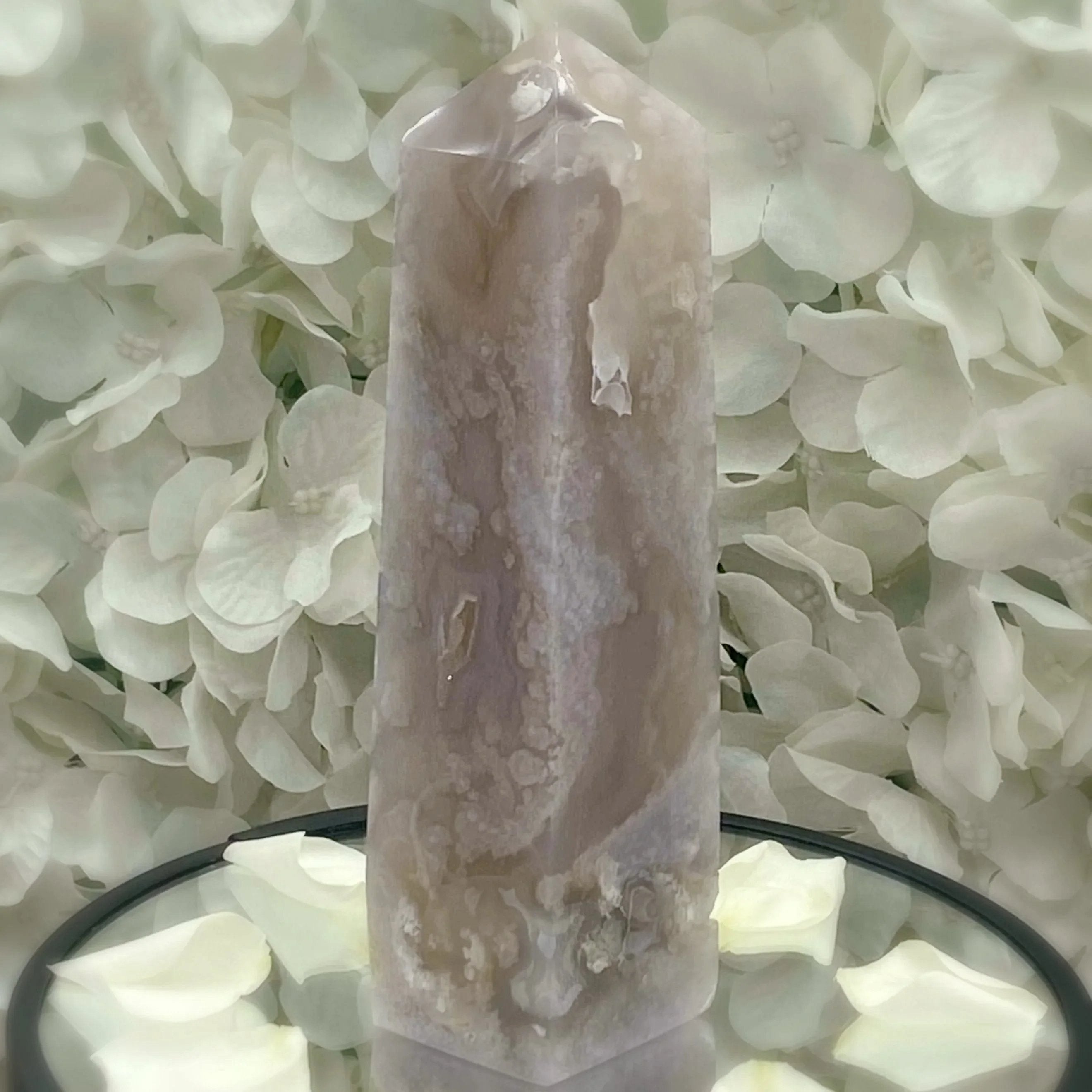 Flower Agate Point - Creativity & Self-Discovery Crystals