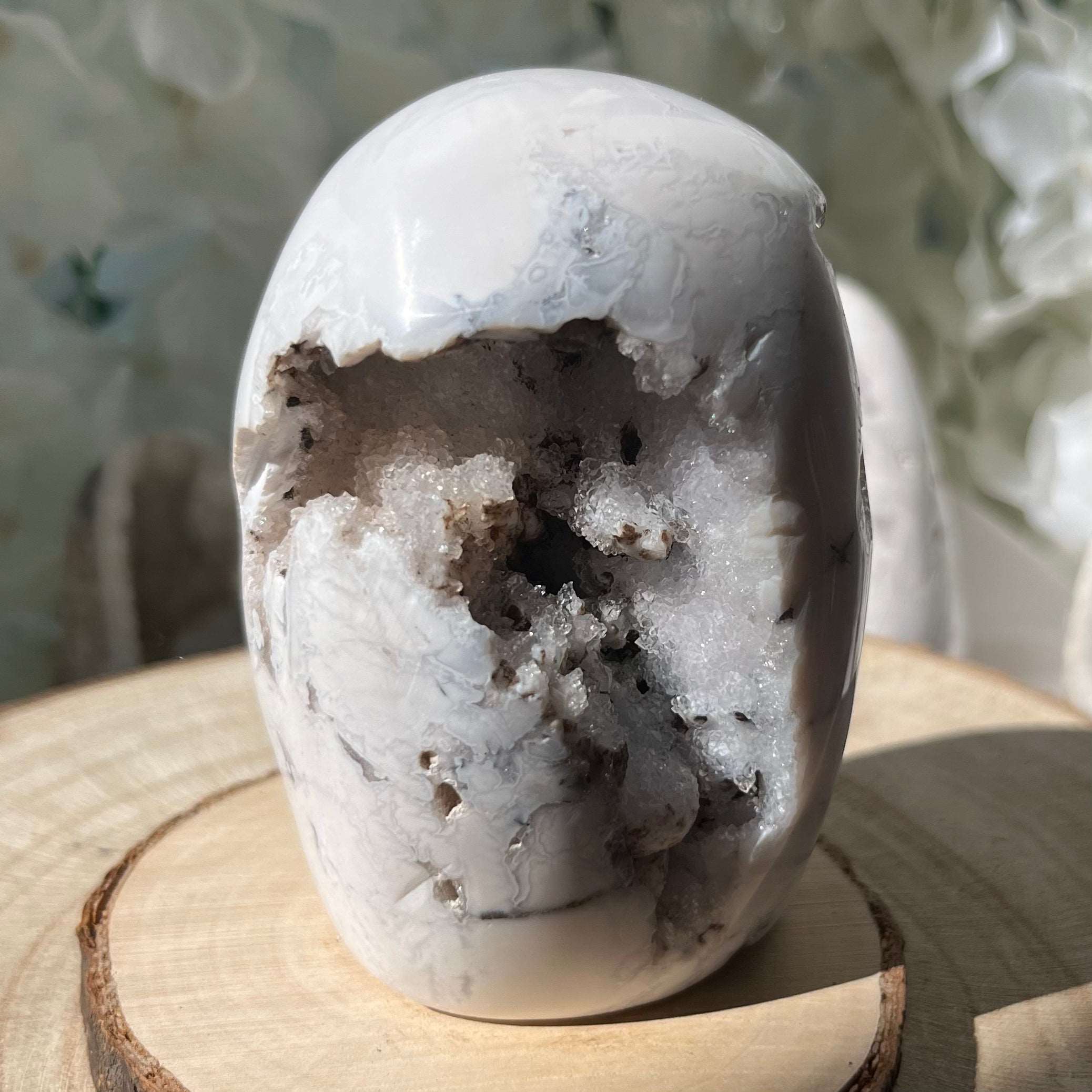 Druzy Snow Agate Freeform Crystals