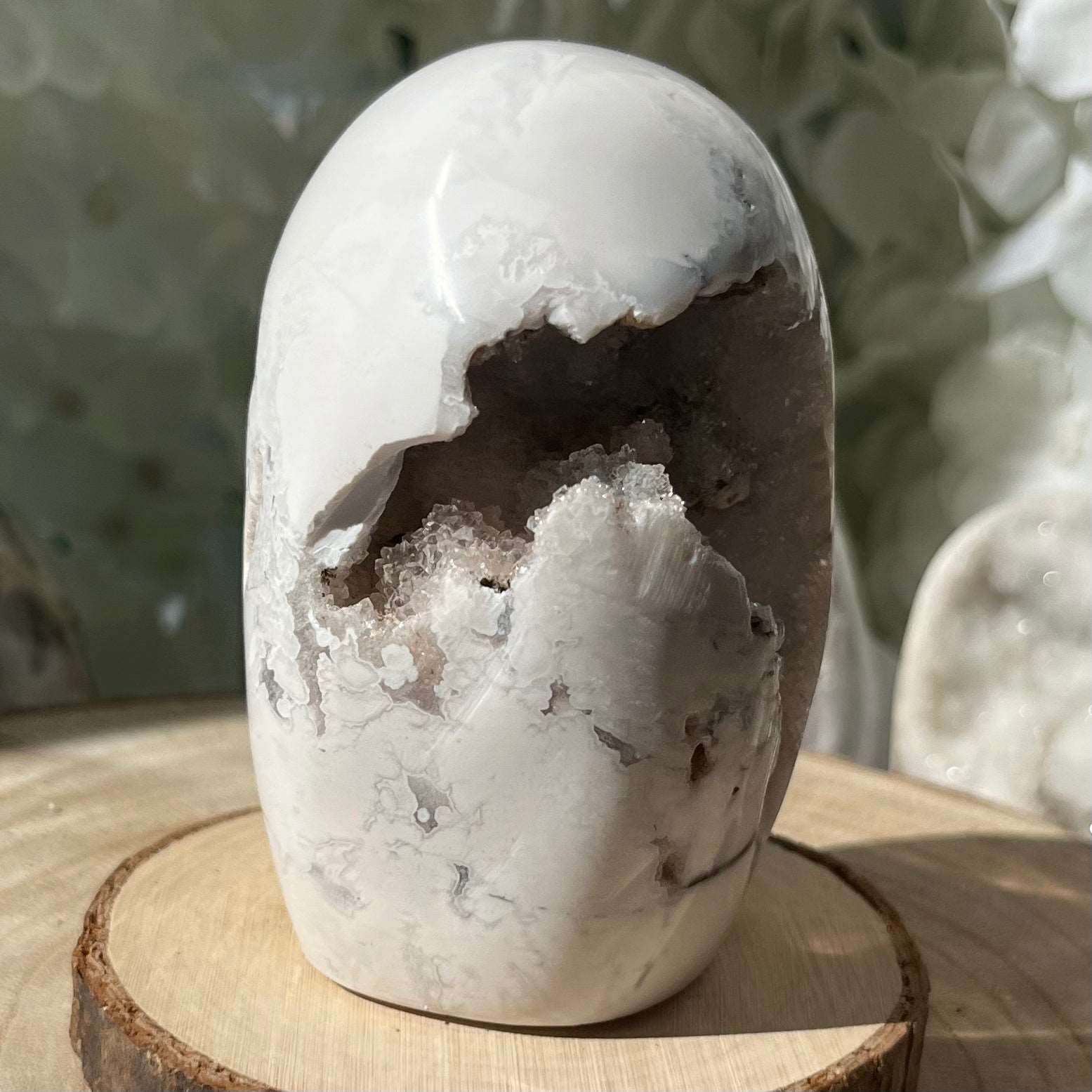Druzy Snow Agate Freeform Crystals