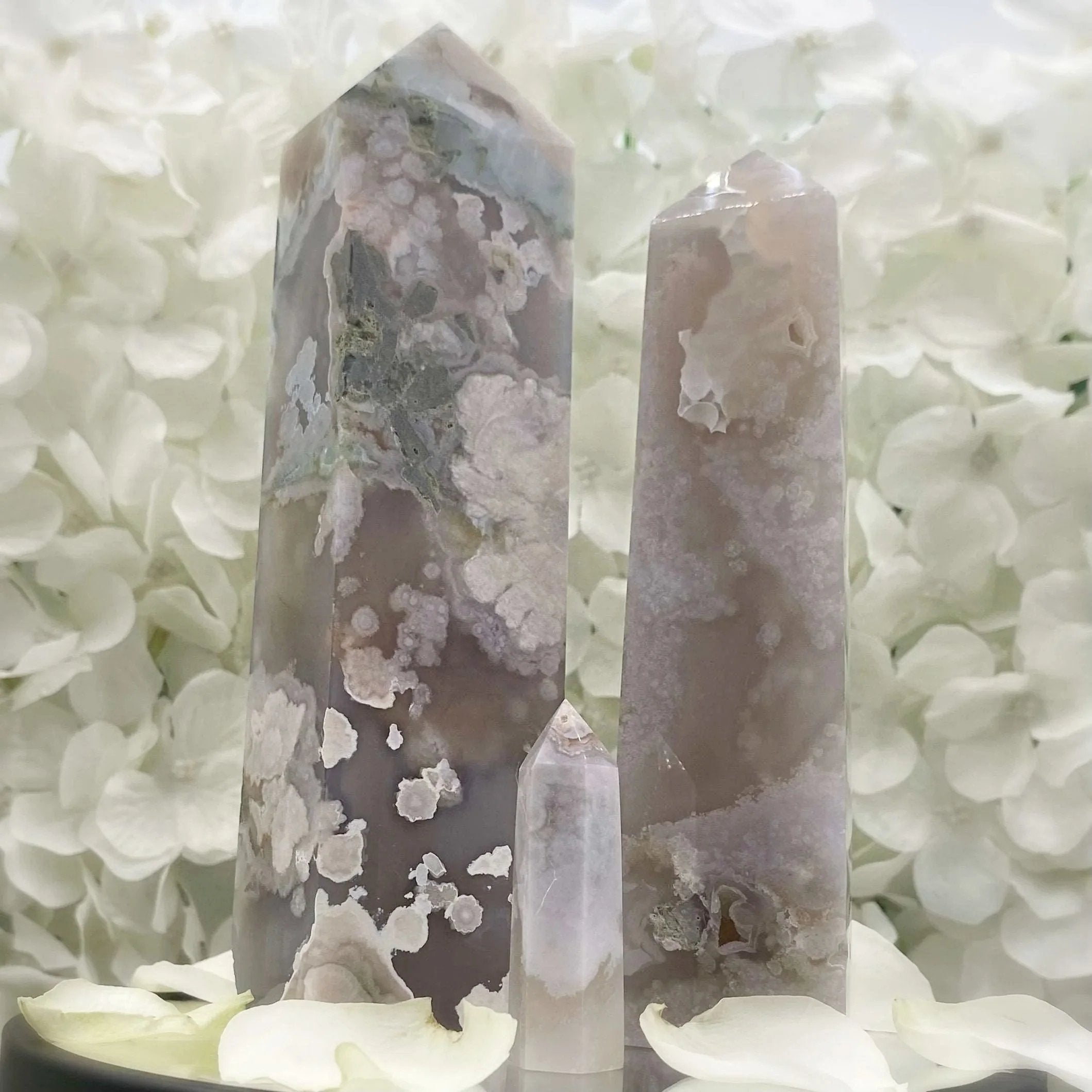 Flower Agate Point - Creativity & Self-Discovery Crystals