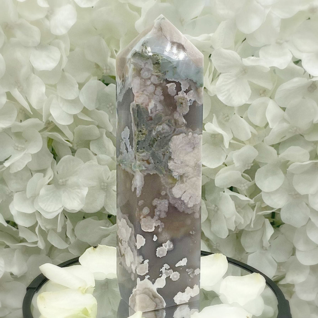 Flower Agate Point - Creativity & Self-Discovery Crystals