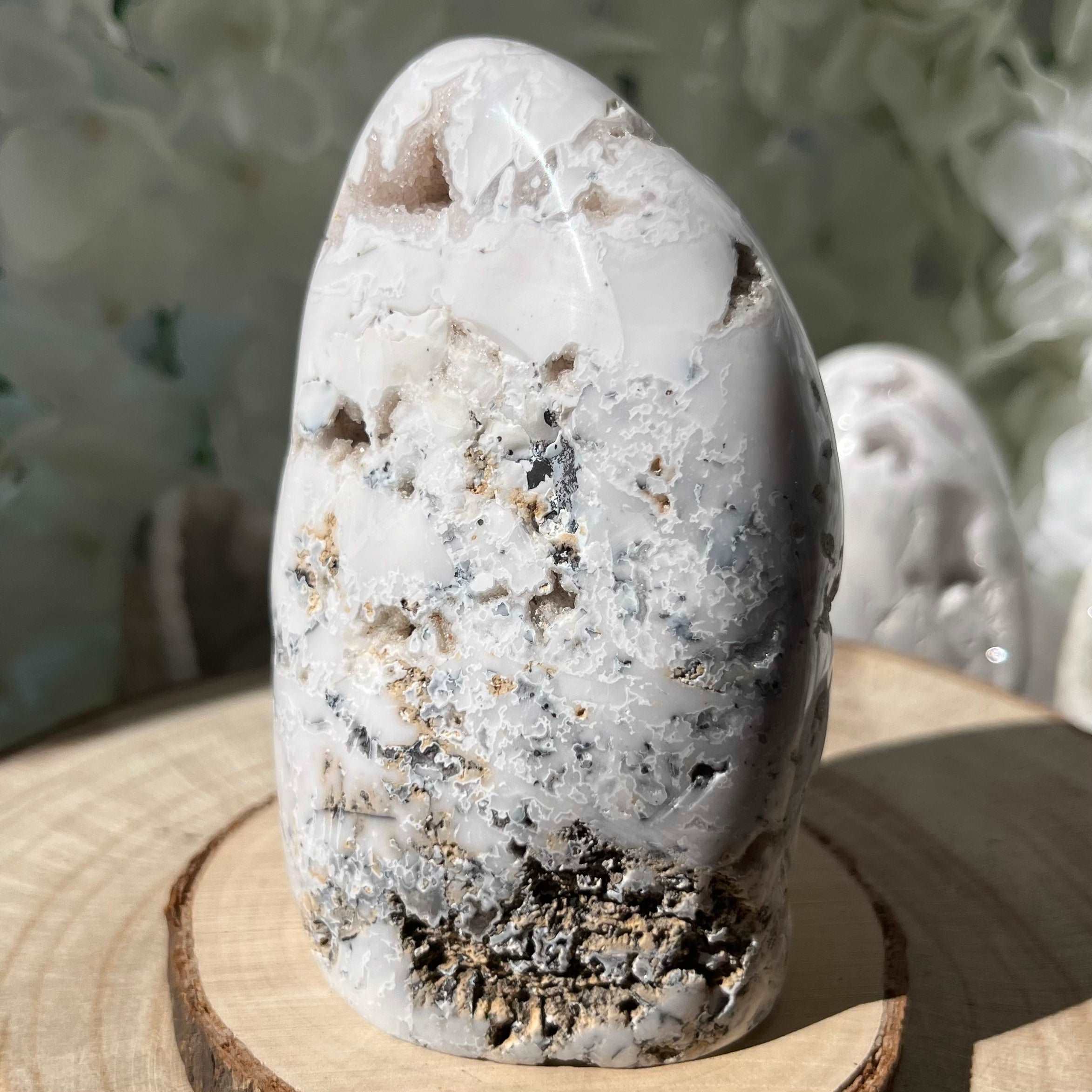 Druzy Snow Agate Freeform Crystals