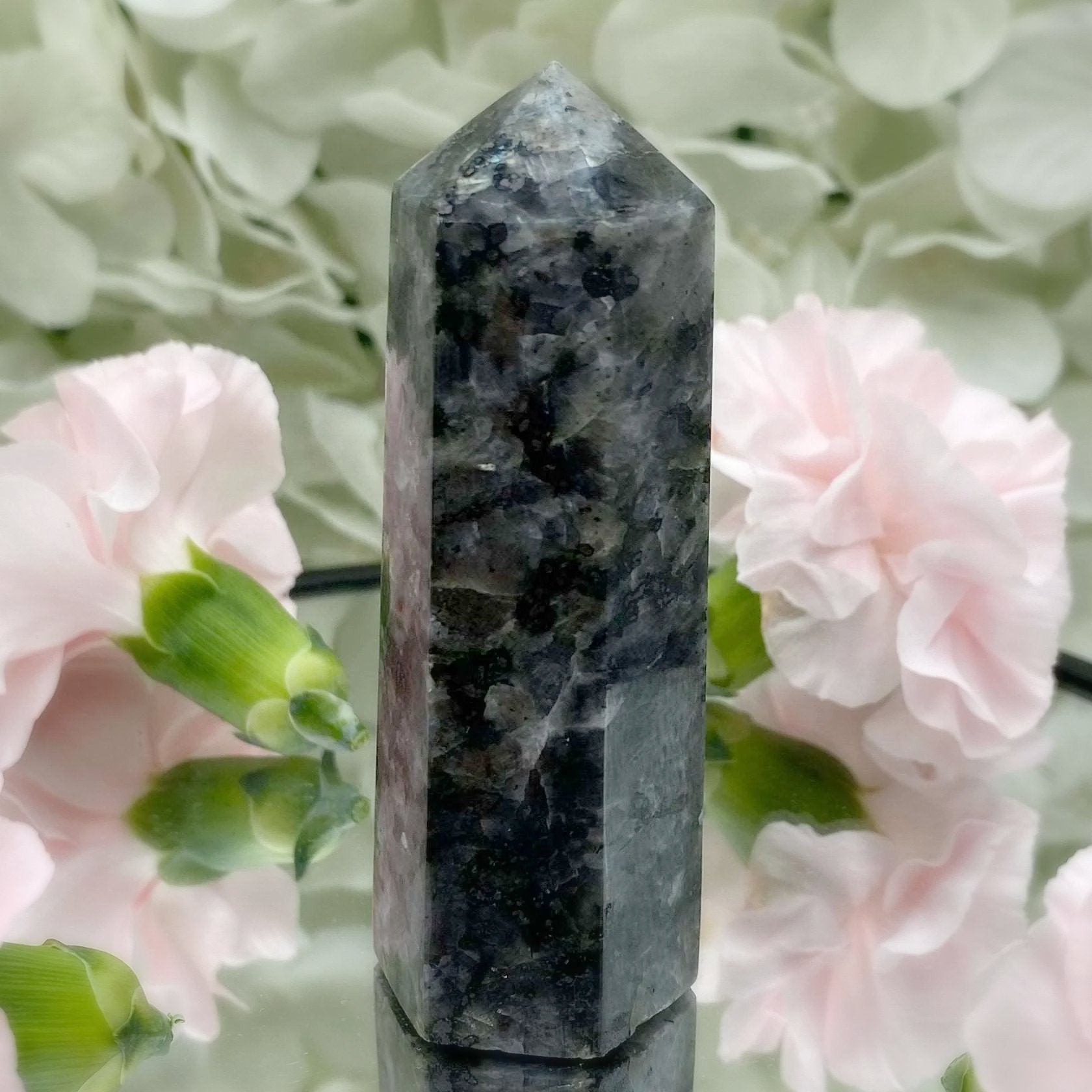 Larvikite Point 2- 7.8cm Crystals