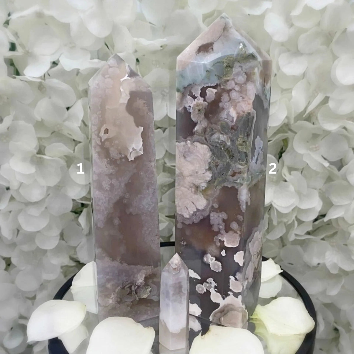 Flower Agate Point - Creativity & Self-Discovery Crystals