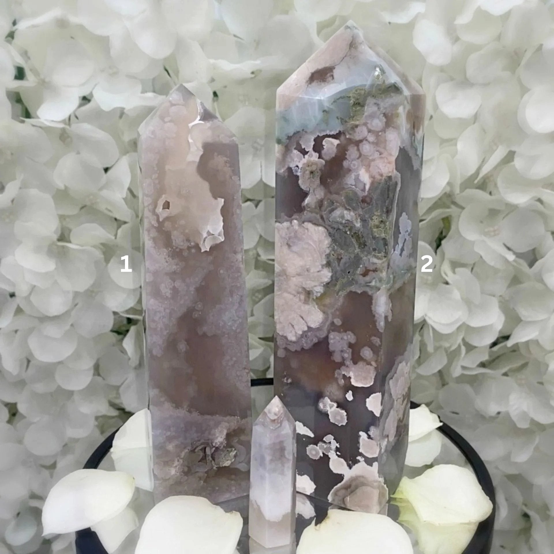 Flower Agate Point - Creativity & Self-Discovery Crystals