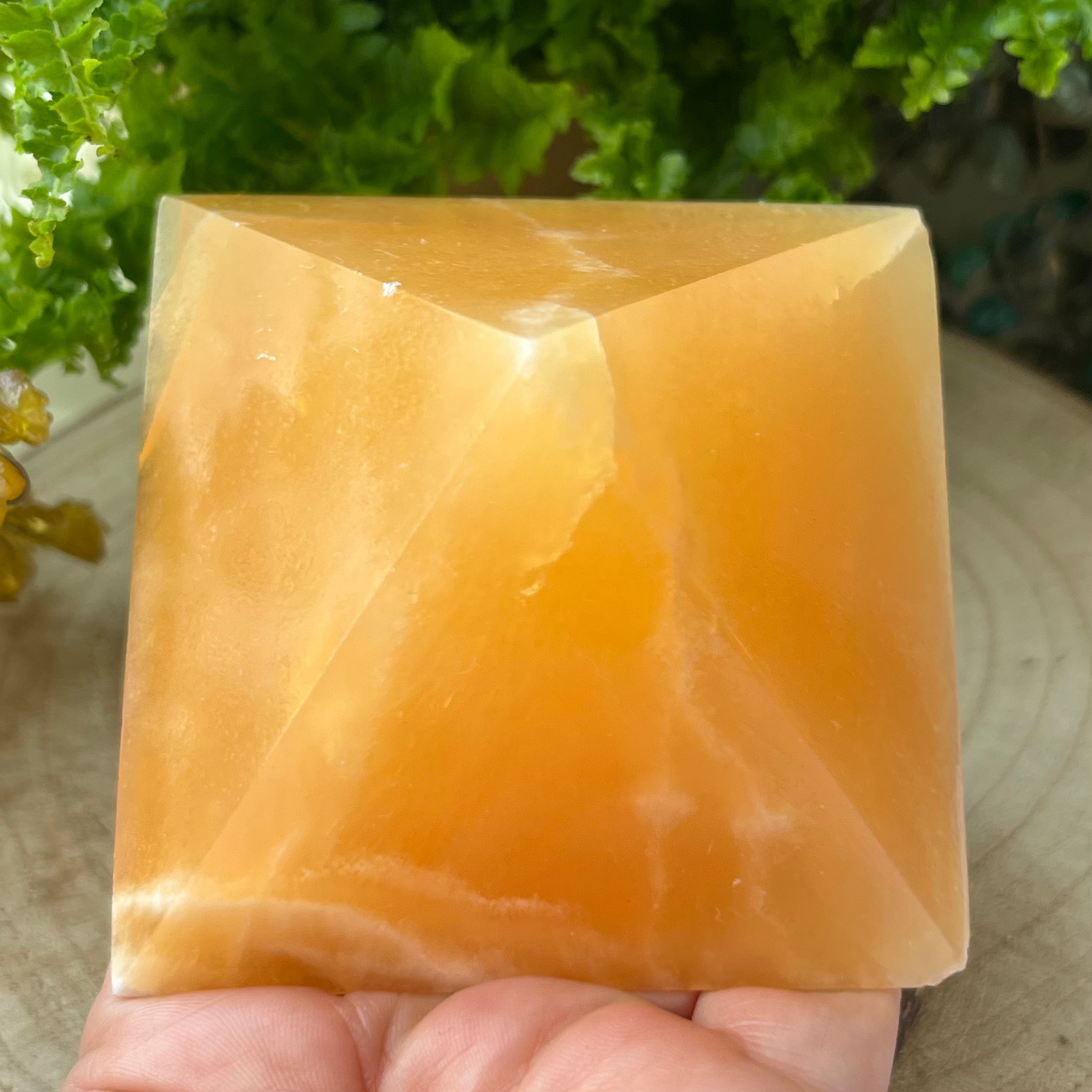 Orange Calcite Pyramid - Joy & Creativity Crystals