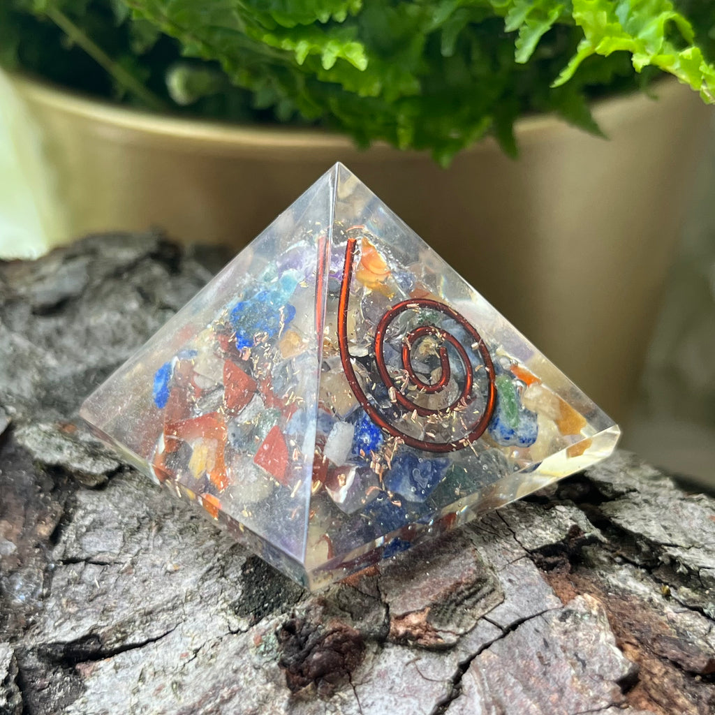 Mixed Crystals Orgonite Pyramid Crystals