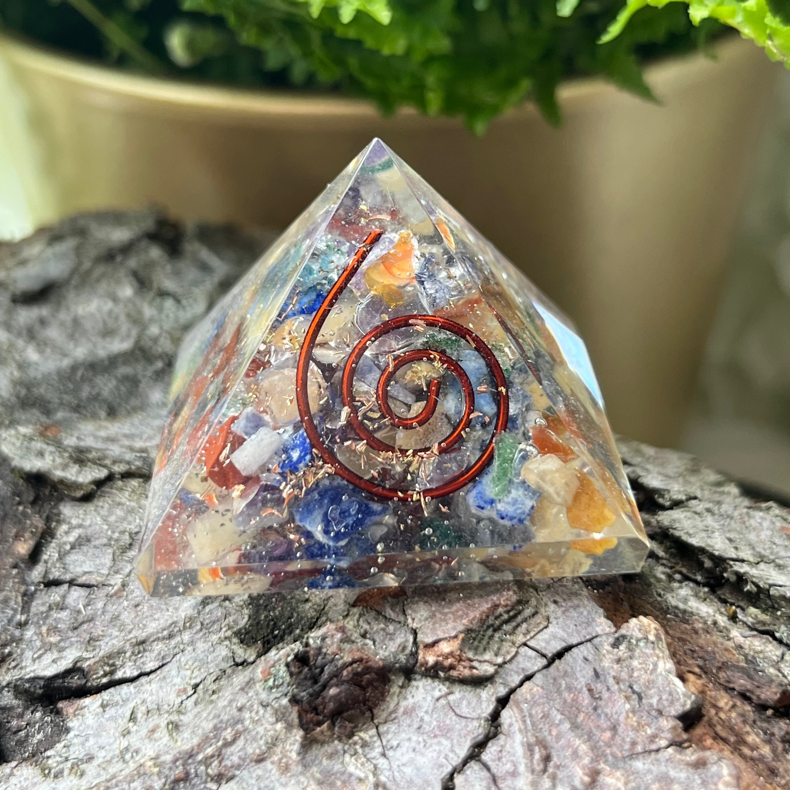 Mixed Crystals Orgonite Pyramid Crystals