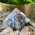 Lapis Lazuli Orgonite Pyramid - Spiritual Elevation & Friendship Crystals