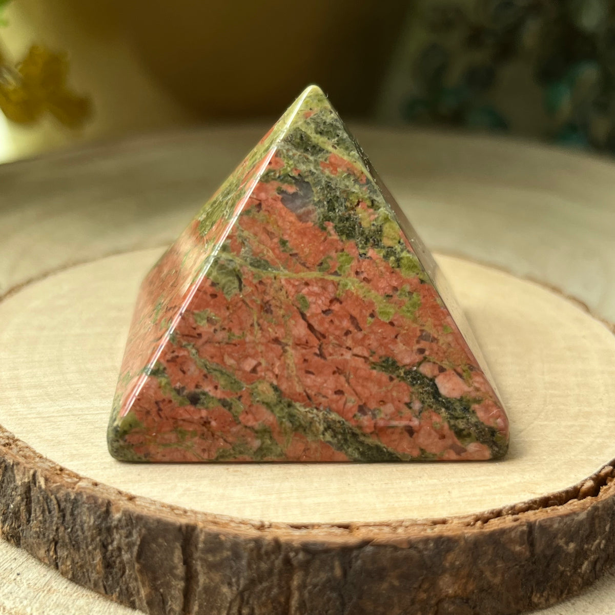 Unakite Pyramid - Vision & Spiritual Transformation 4cm Crystals
