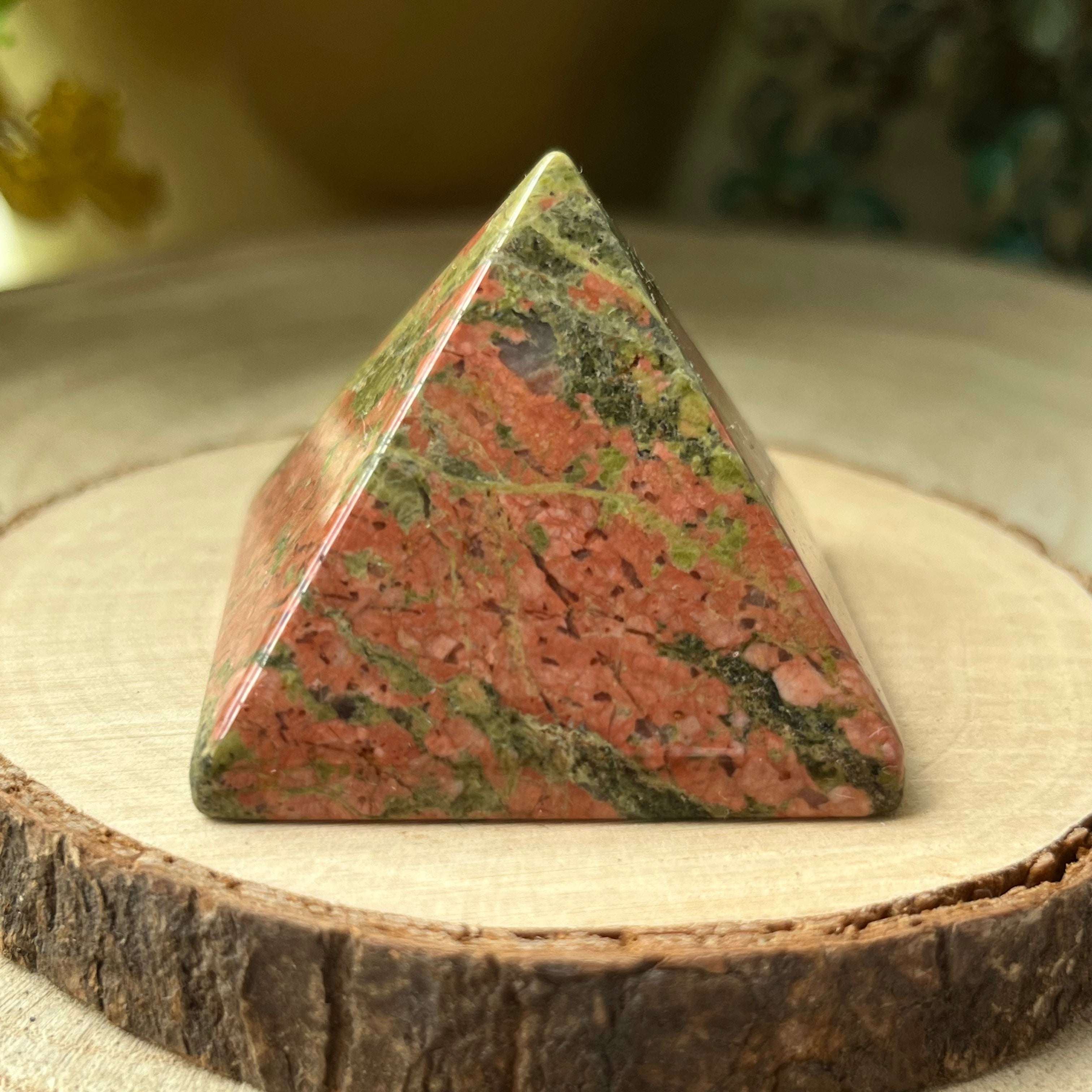 Unakite Pyramid - Vision & Spiritual Transformation 4cm Crystals