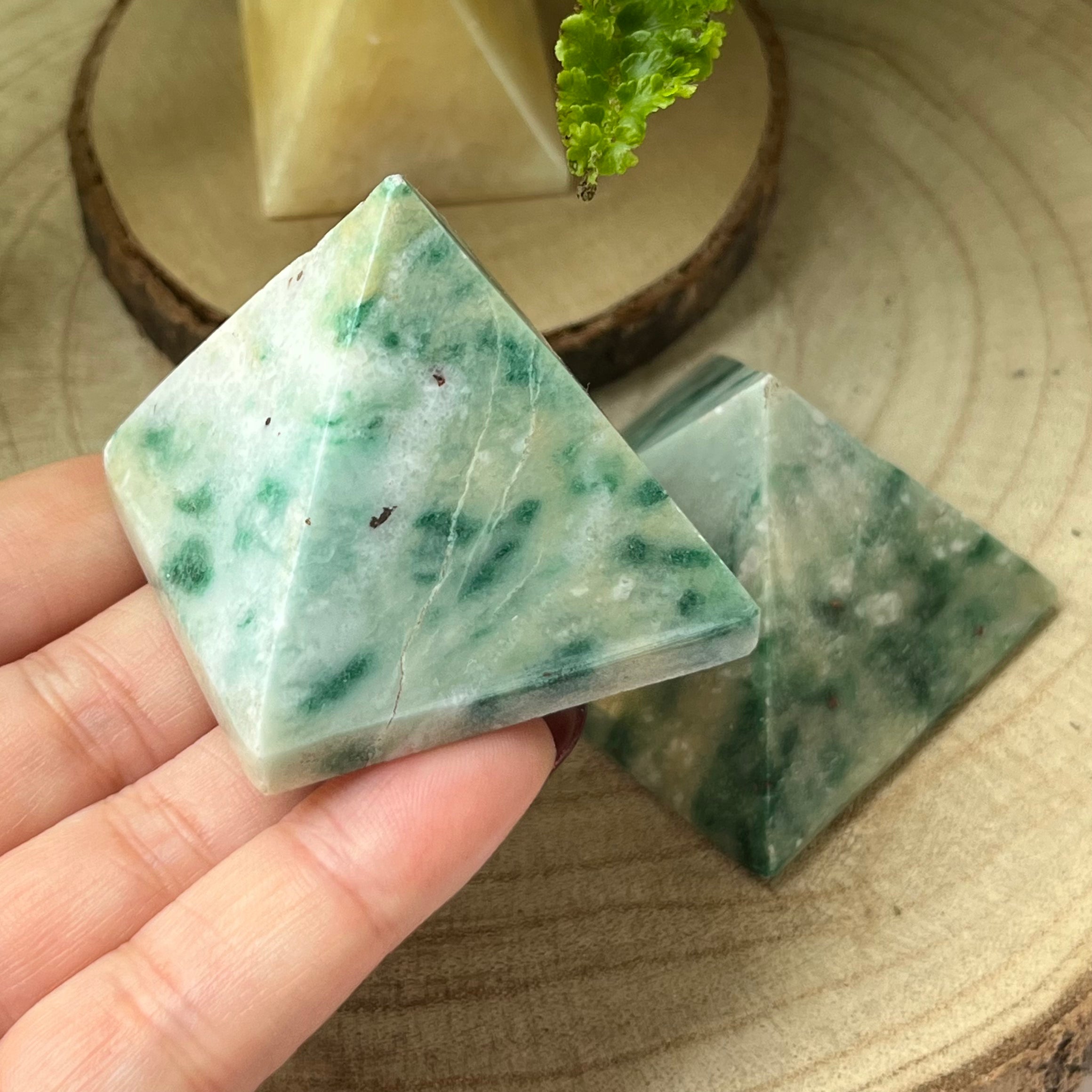 Fuchsite Pyramid Crystals