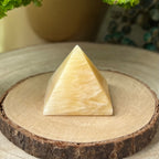 Orange Calcite Pyramid - Joy & Creativity 1- 3.5cm Crystals