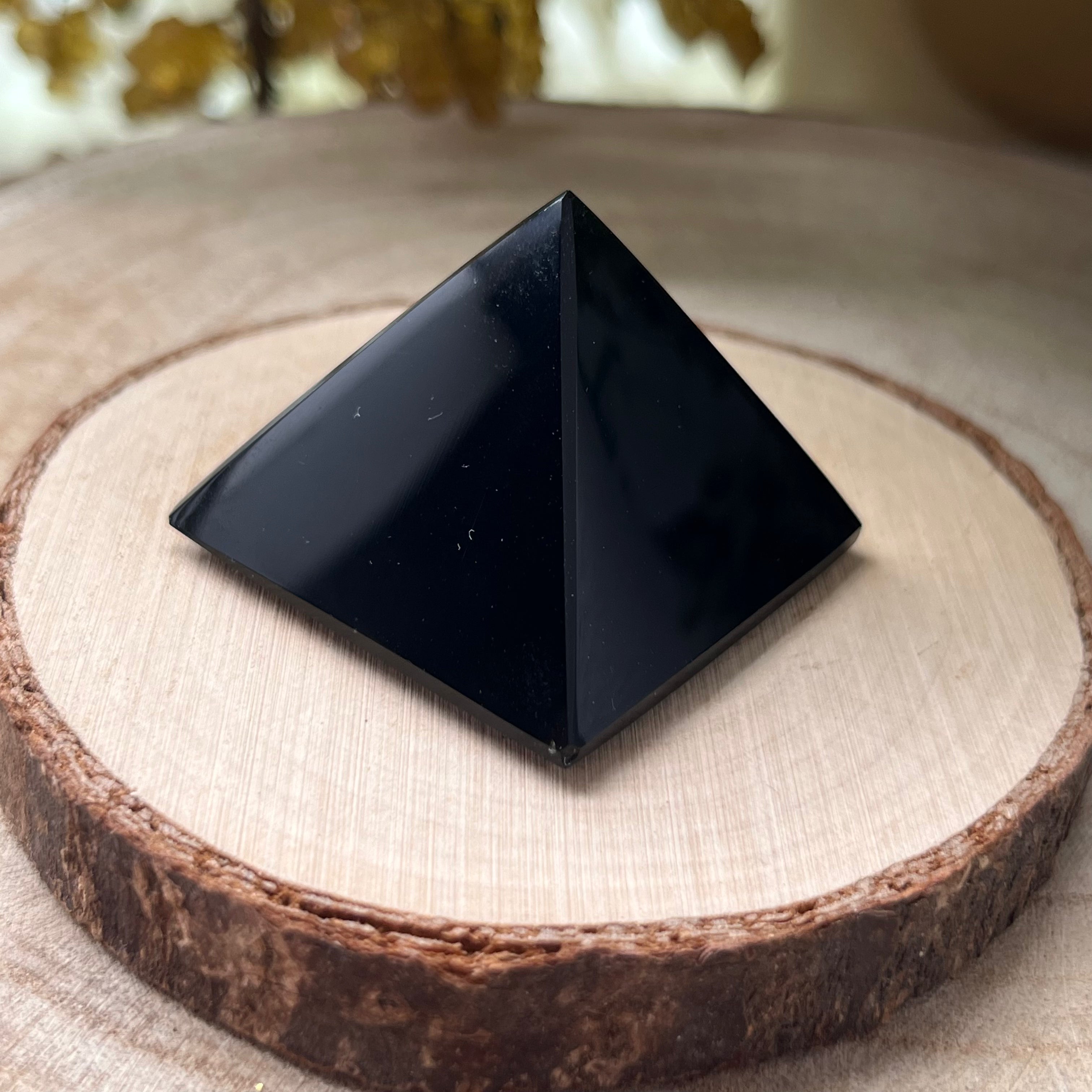 Black Obsidian Pyramid - Protection & Awareness Crystals