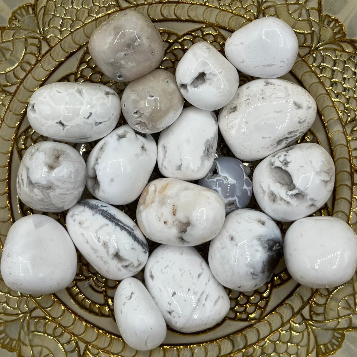 Snow Agate Tumblestones Crystals