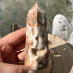 Zebra Agate Druzy Obelisk Crystals