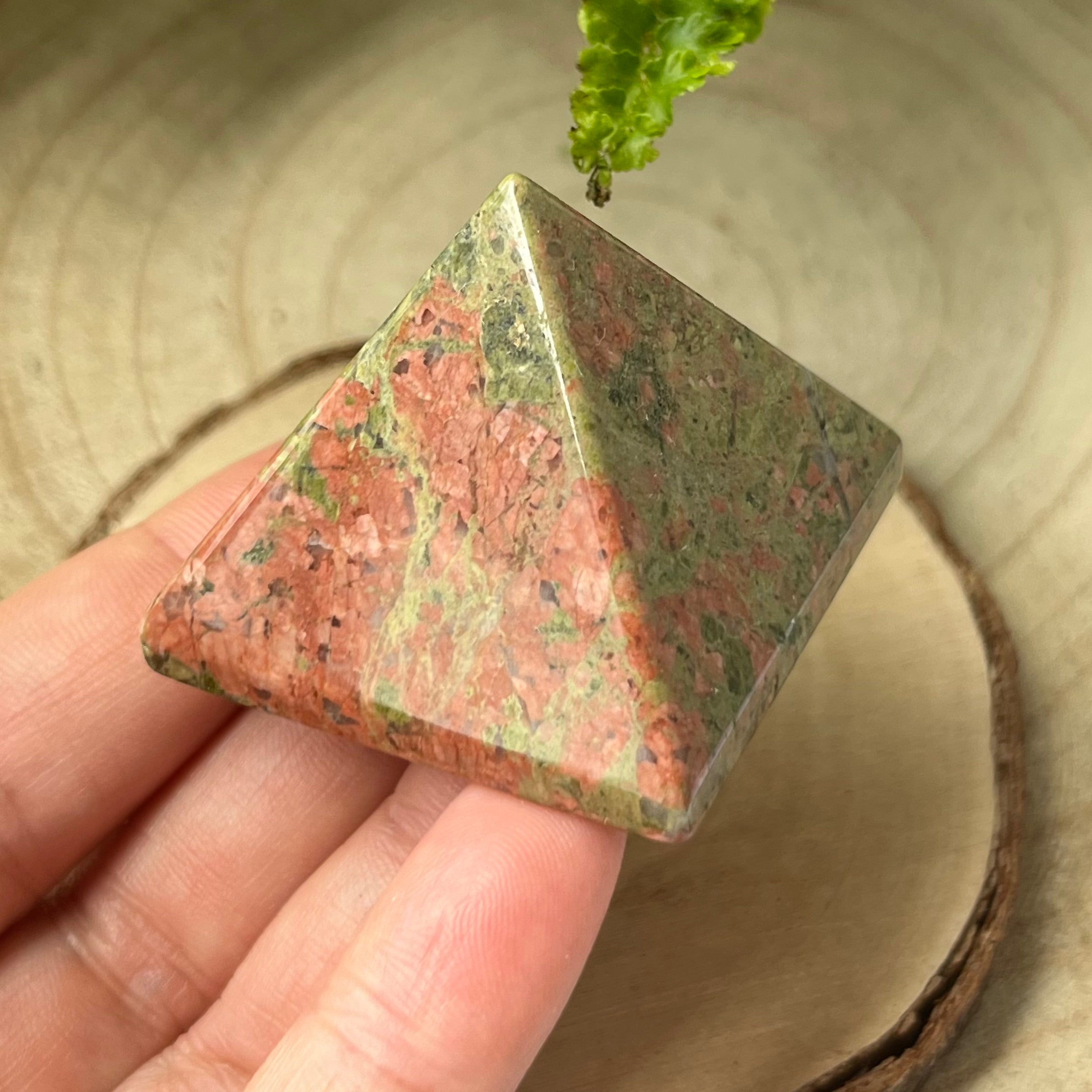 Unakite Pyramid - Vision & Spiritual Transformation Crystals