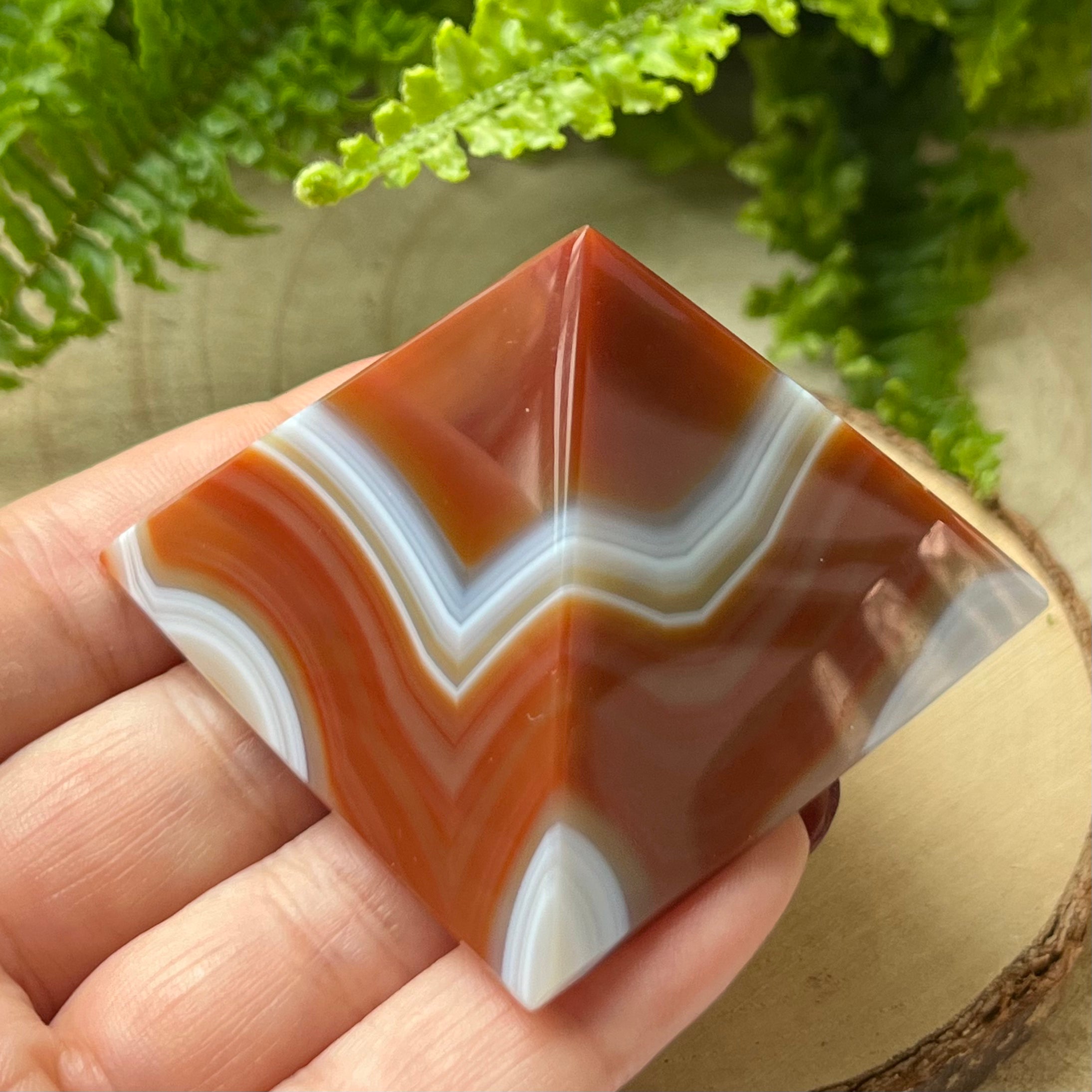 Brown Agate Pyramid Crystals
