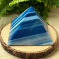 Blue Agate Pyramid - Peace & Happiness 6cm Crystals