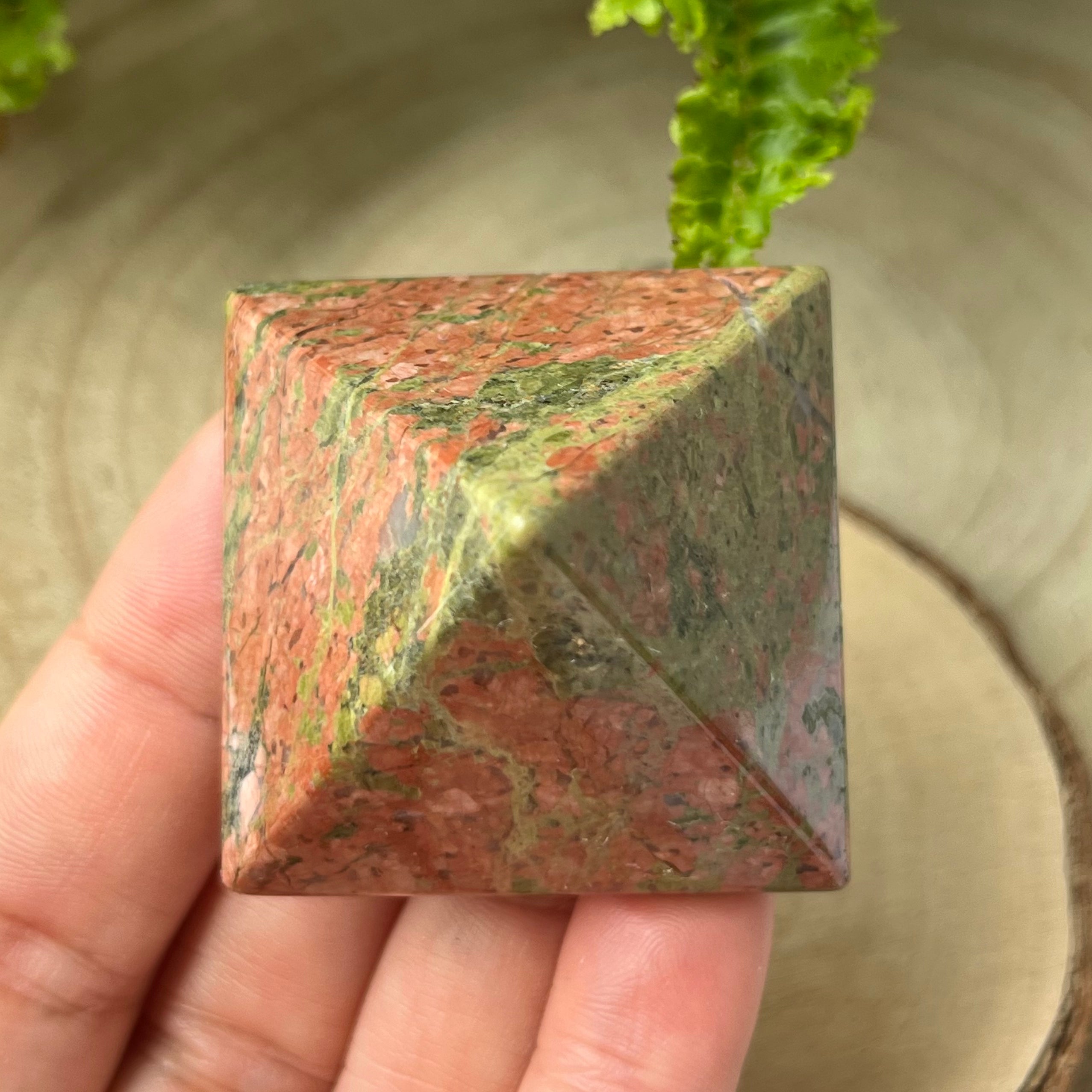 Unakite Pyramid - Vision & Spiritual Transformation Crystals