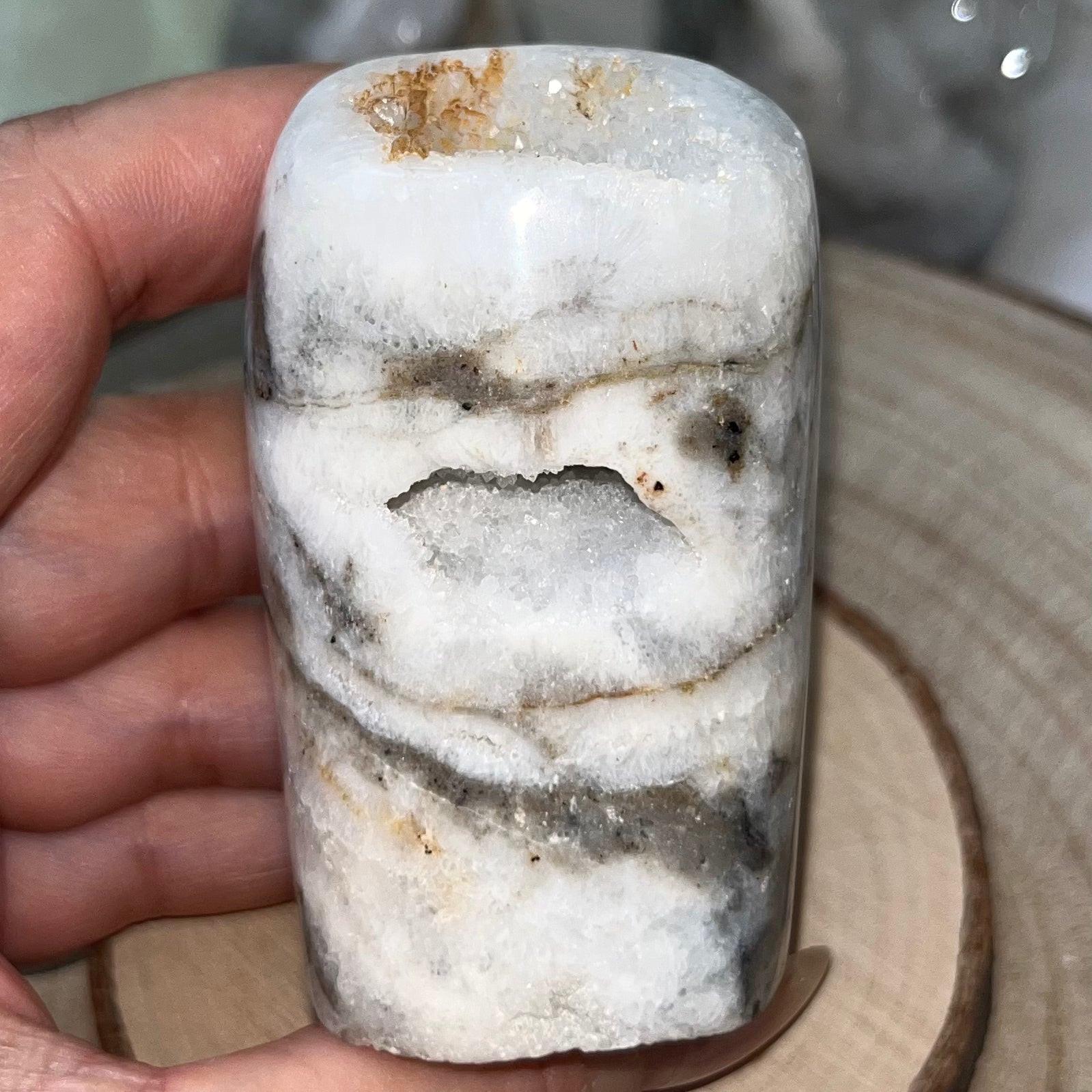 Zebra Agate Druzy Freeform Crystals