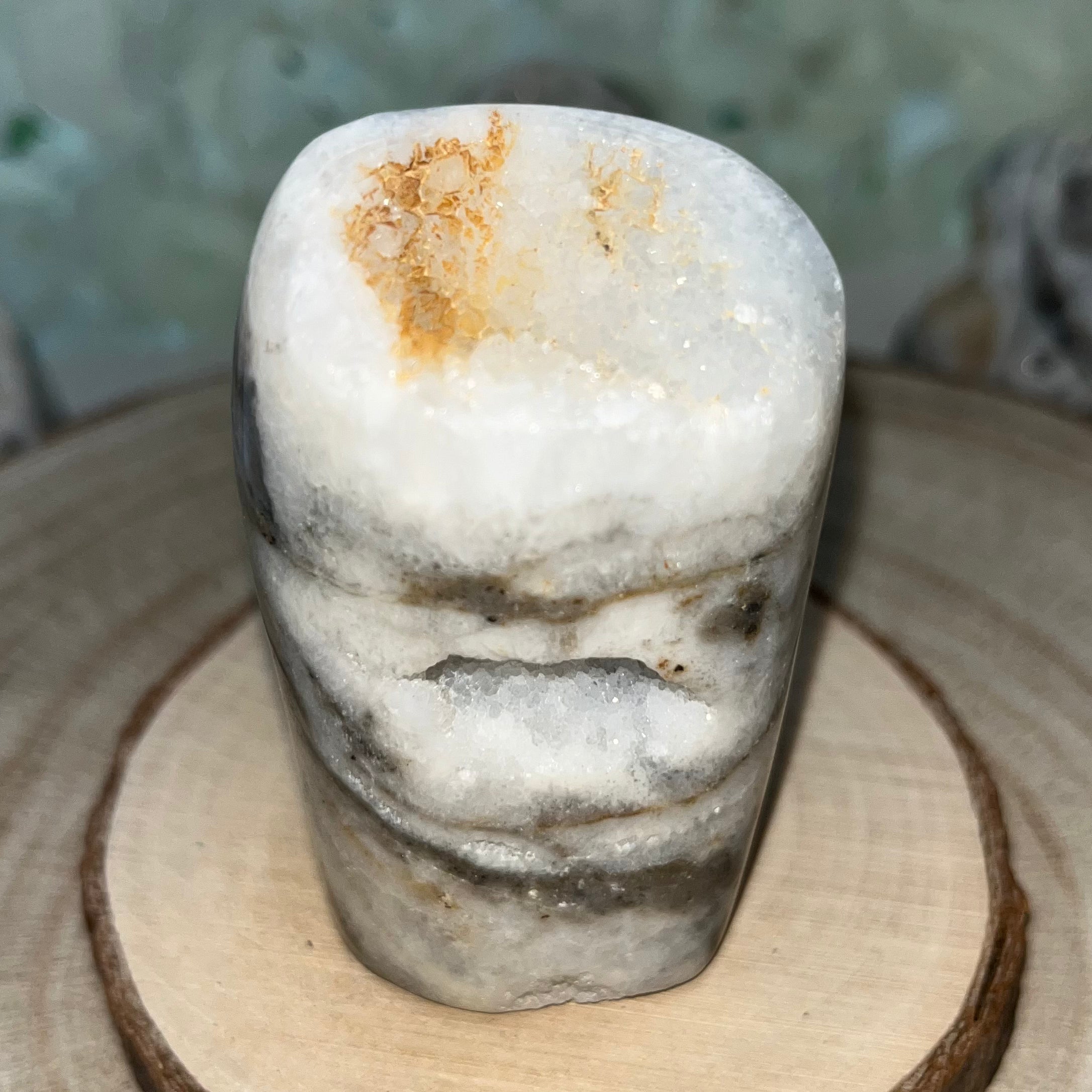 Zebra Agate Druzy Freeform Crystals